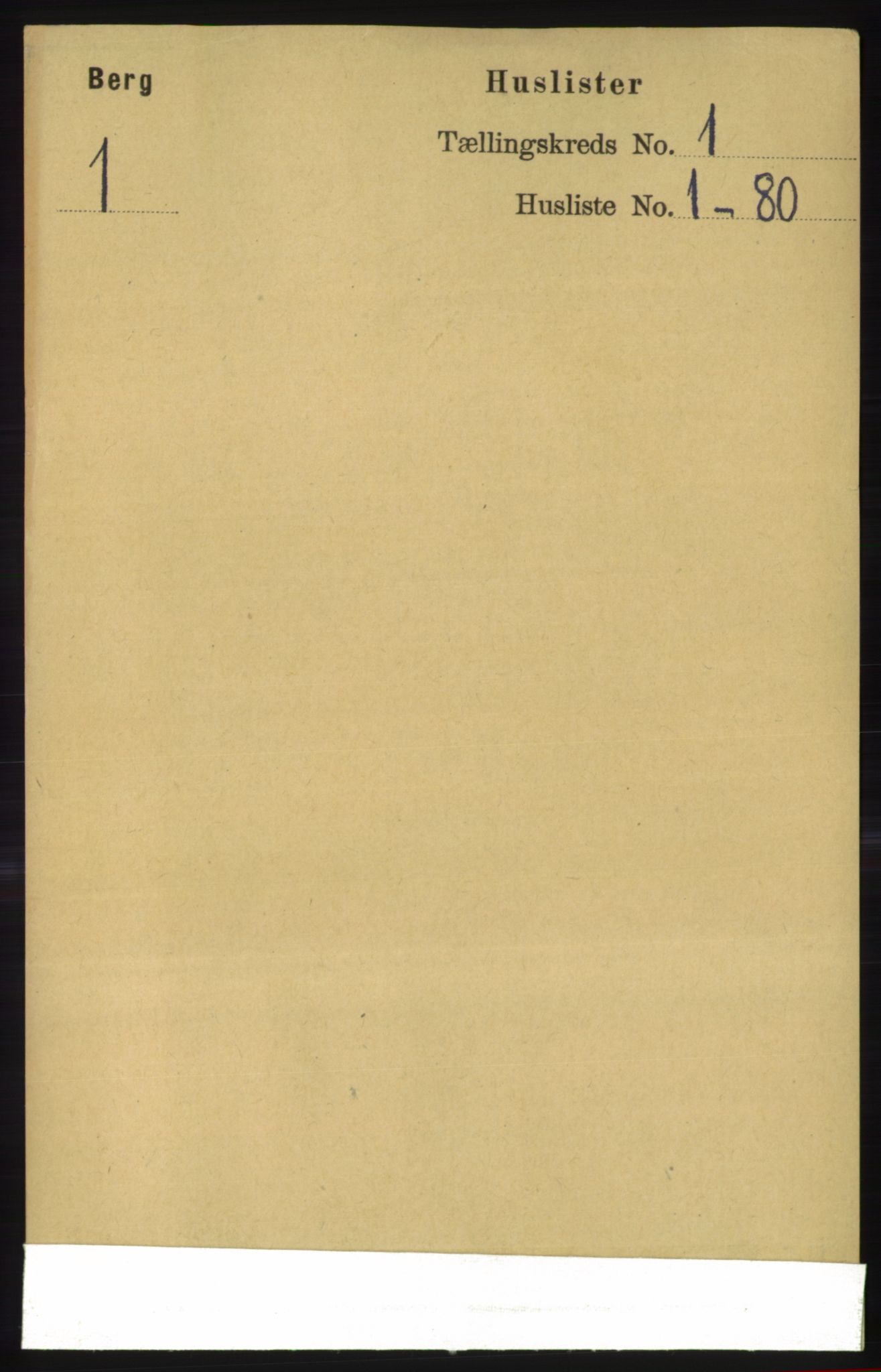 RA, 1891 census for 1929 Berg, 1891, p. 13