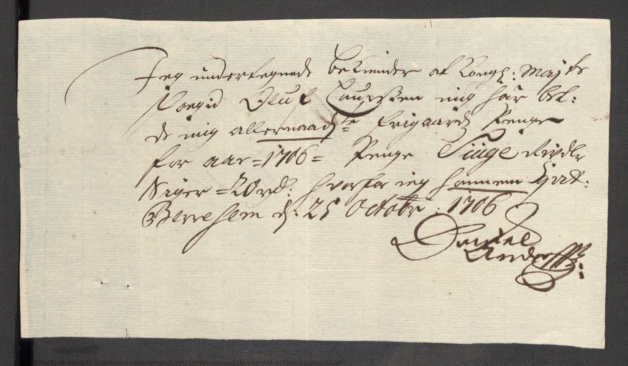 Rentekammeret inntil 1814, Reviderte regnskaper, Fogderegnskap, AV/RA-EA-4092/R48/L2984: Fogderegnskap Sunnhordland og Hardanger, 1706-1707, p. 202