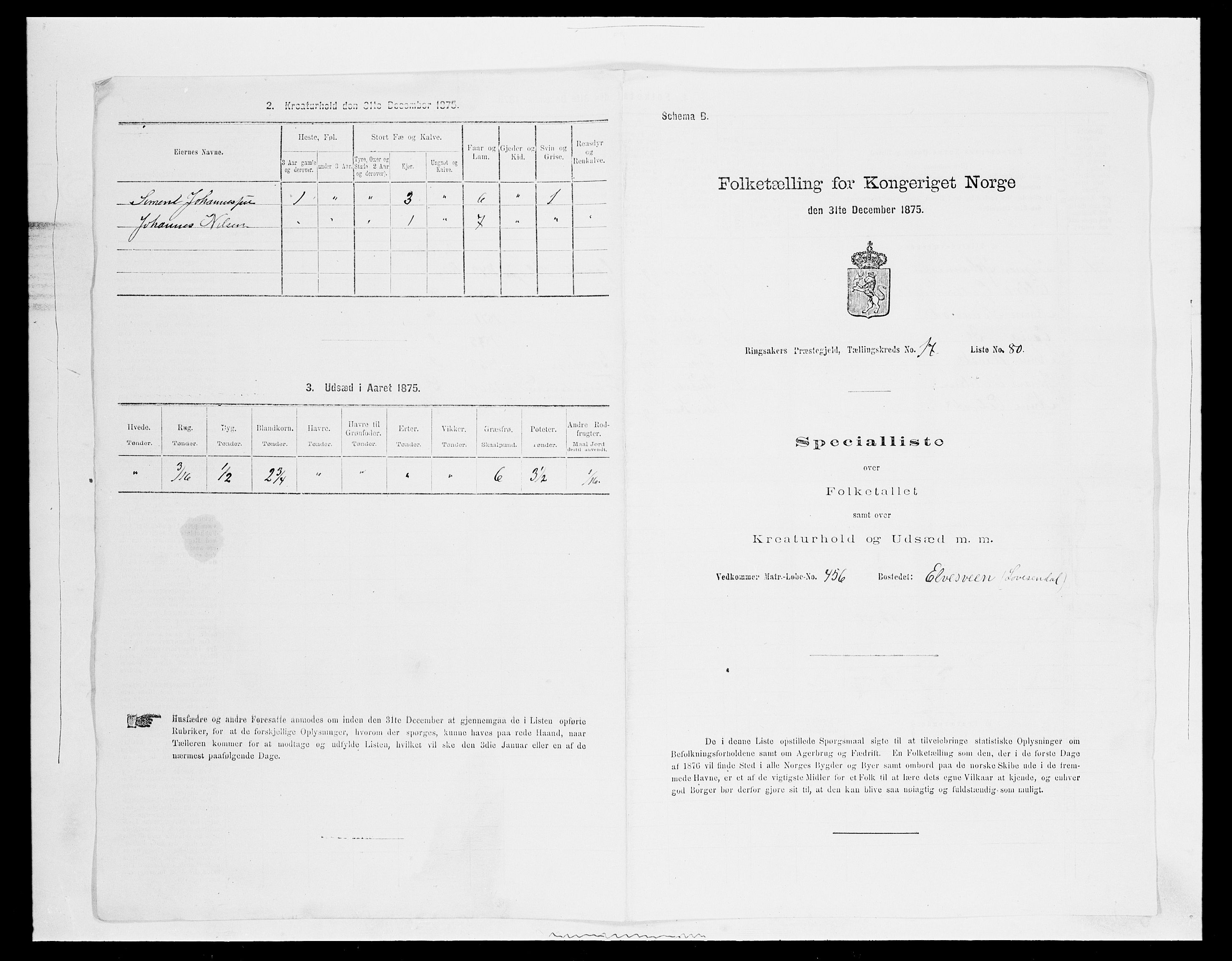 SAH, 1875 census for 0412P Ringsaker, 1875, p. 3553