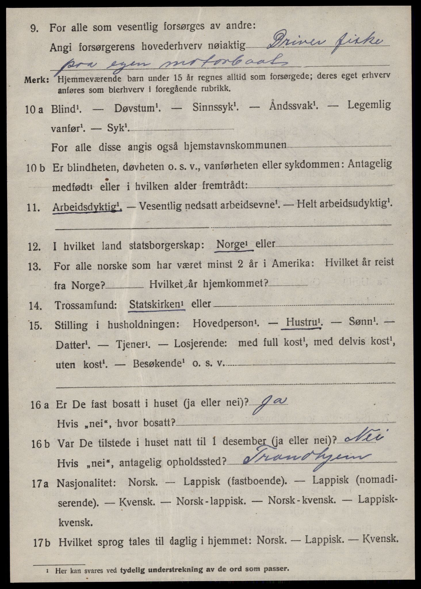 SAT, 1920 census for Sør-Frøya, 1920, p. 2860