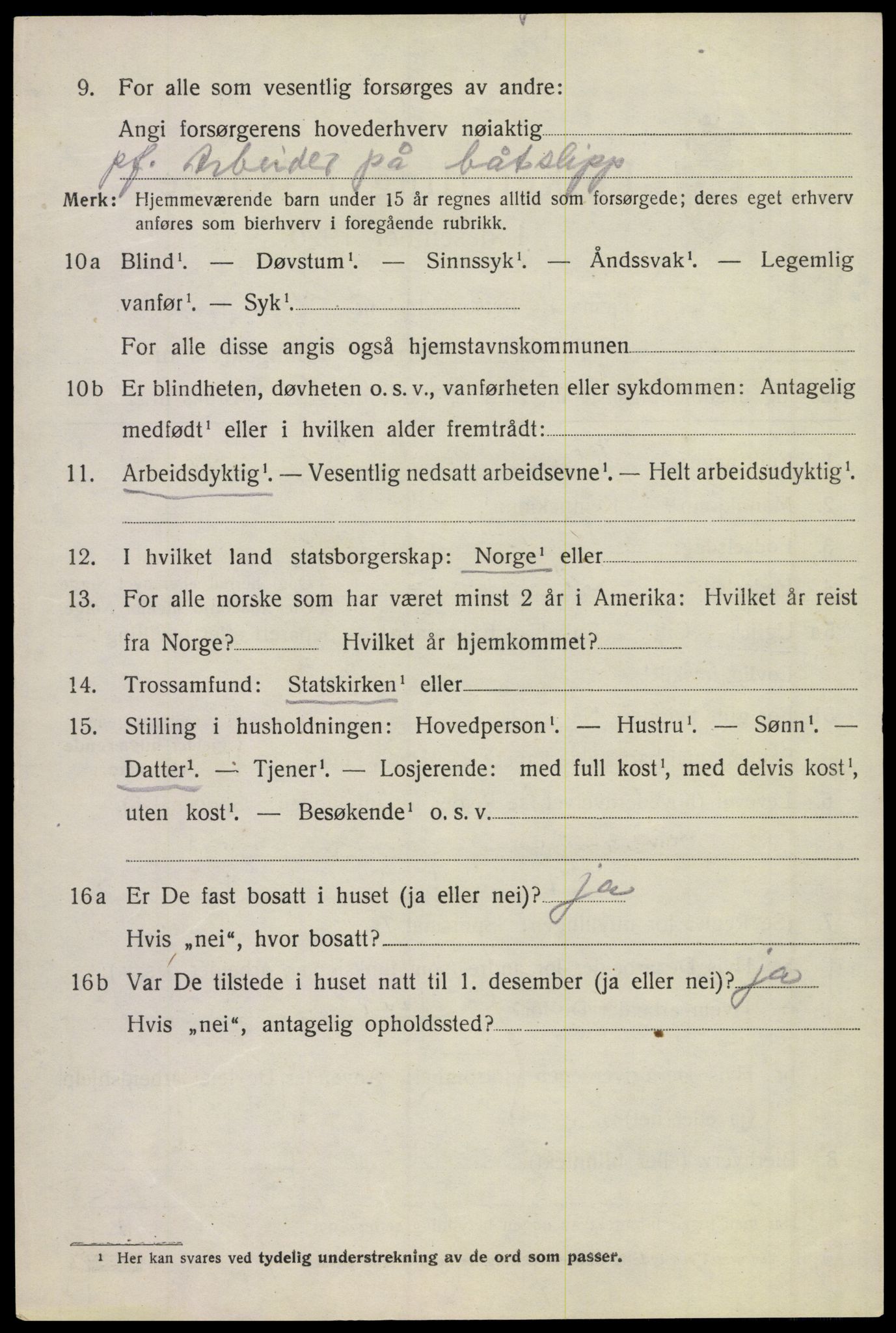 SAKO, 1920 census for Sem, 1920, p. 3586