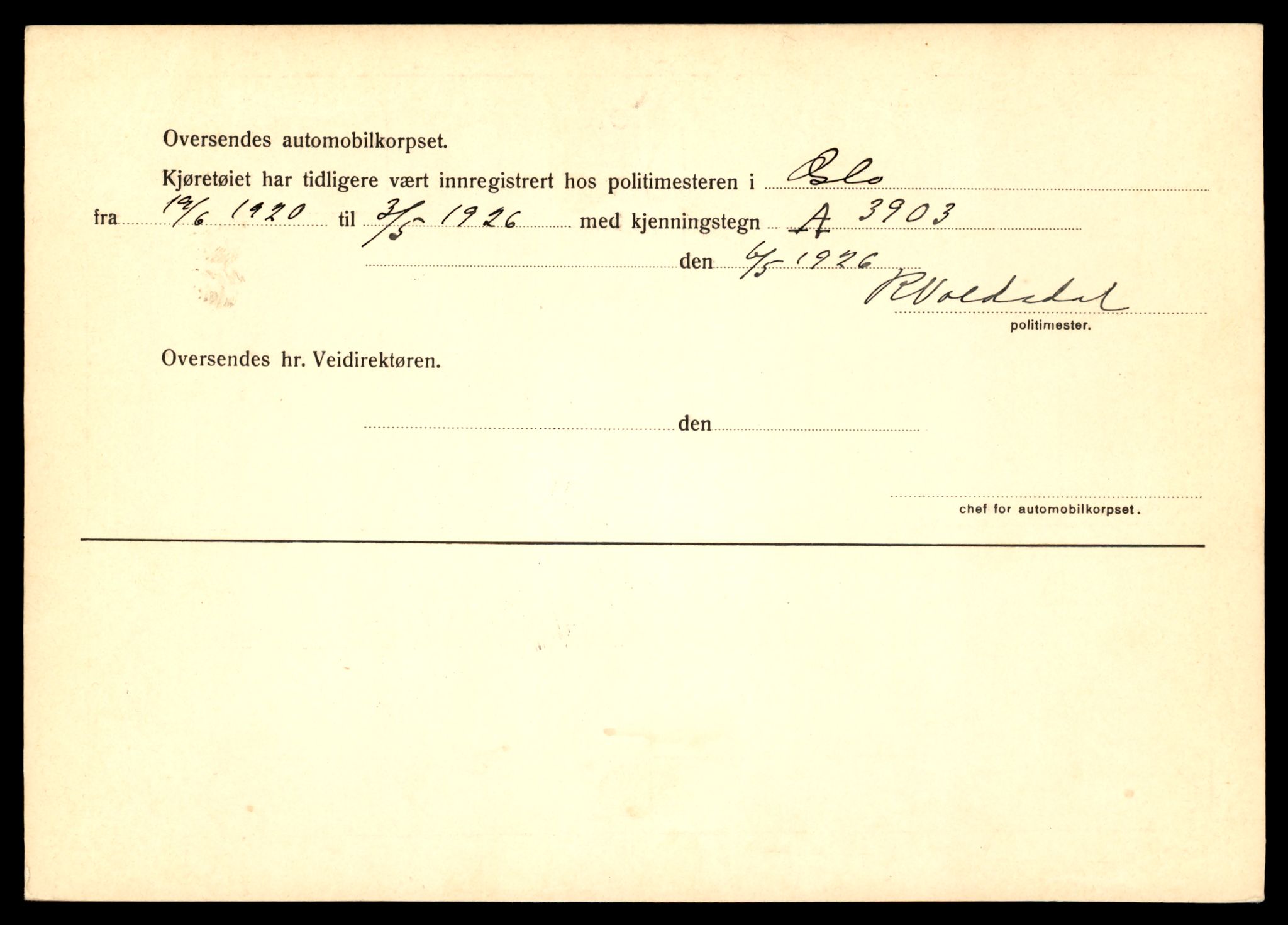 Møre og Romsdal vegkontor - Ålesund trafikkstasjon, SAT/A-4099/F/Fe/L0009: Registreringskort for kjøretøy T 896 - T 1049, 1927-1998, p. 522