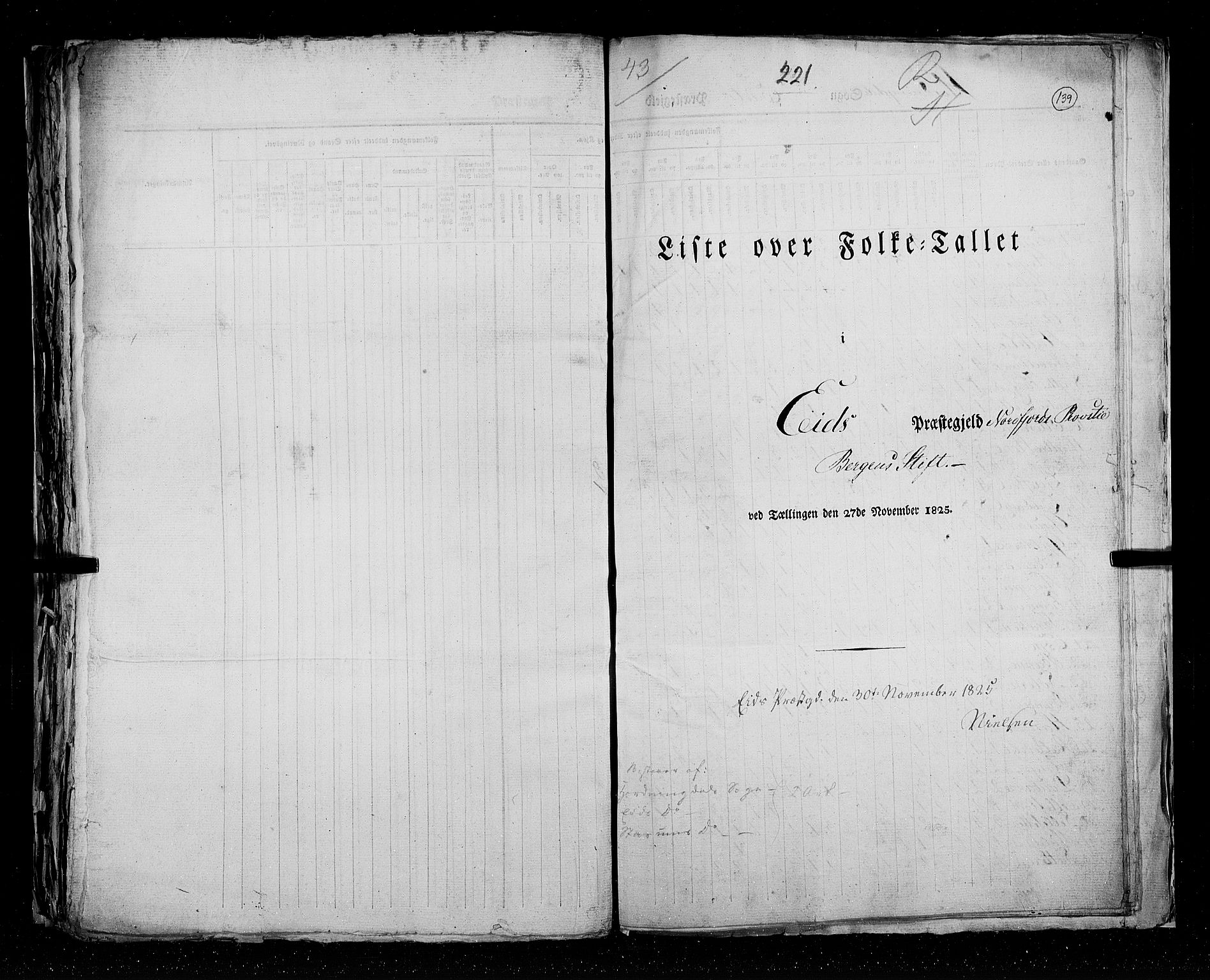 RA, Census 1825, vol. 14: Nordre Bergenhus amt, 1825, p. 139
