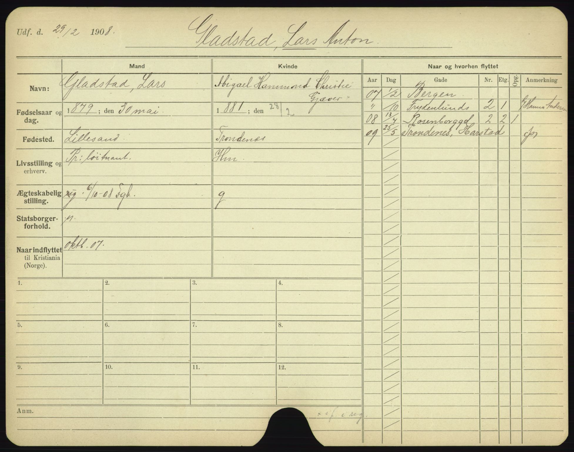 Oslo folkeregister, Registerkort, AV/SAO-A-11715/F/Fa/Fac/L0003: Menn, 1906-1914, p. 502a