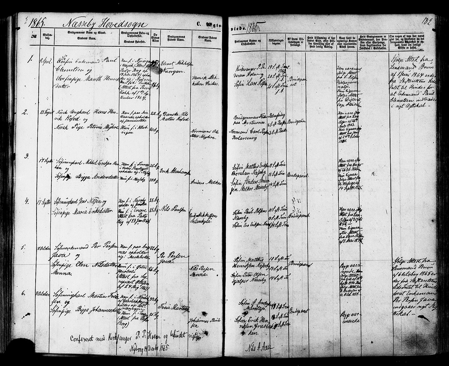 Nesseby sokneprestkontor, SATØ/S-1330/H/Ha/L0003kirke: Parish register (official) no. 3 /1, 1865-1876, p. 182