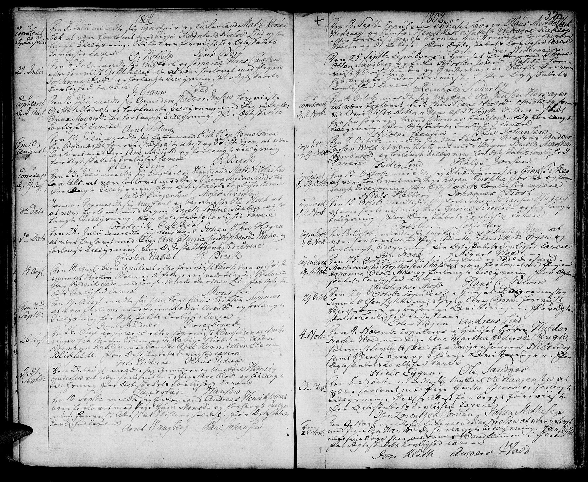 Ministerialprotokoller, klokkerbøker og fødselsregistre - Sør-Trøndelag, SAT/A-1456/601/L0038: Parish register (official) no. 601A06, 1766-1877, p. 370