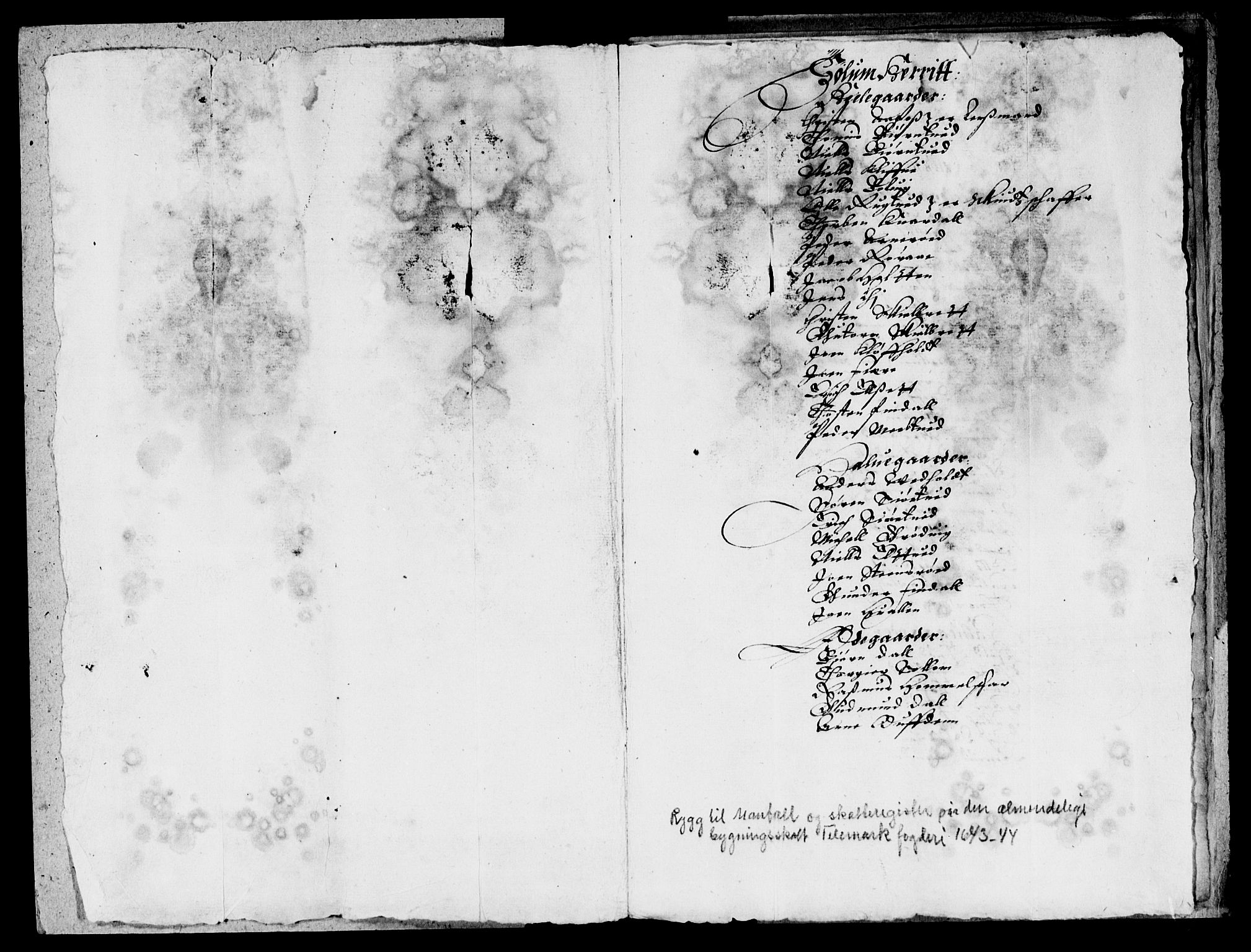 Rentekammeret inntil 1814, Reviderte regnskaper, Lensregnskaper, AV/RA-EA-5023/R/Rb/Rbp/L0030: Bratsberg len, 1643-1645
