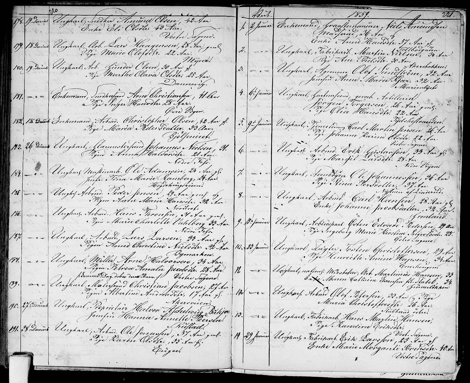 Aker prestekontor kirkebøker, SAO/A-10861/G/L0011: Parish register (copy) no. 11, 1846-1859, p. 220-221