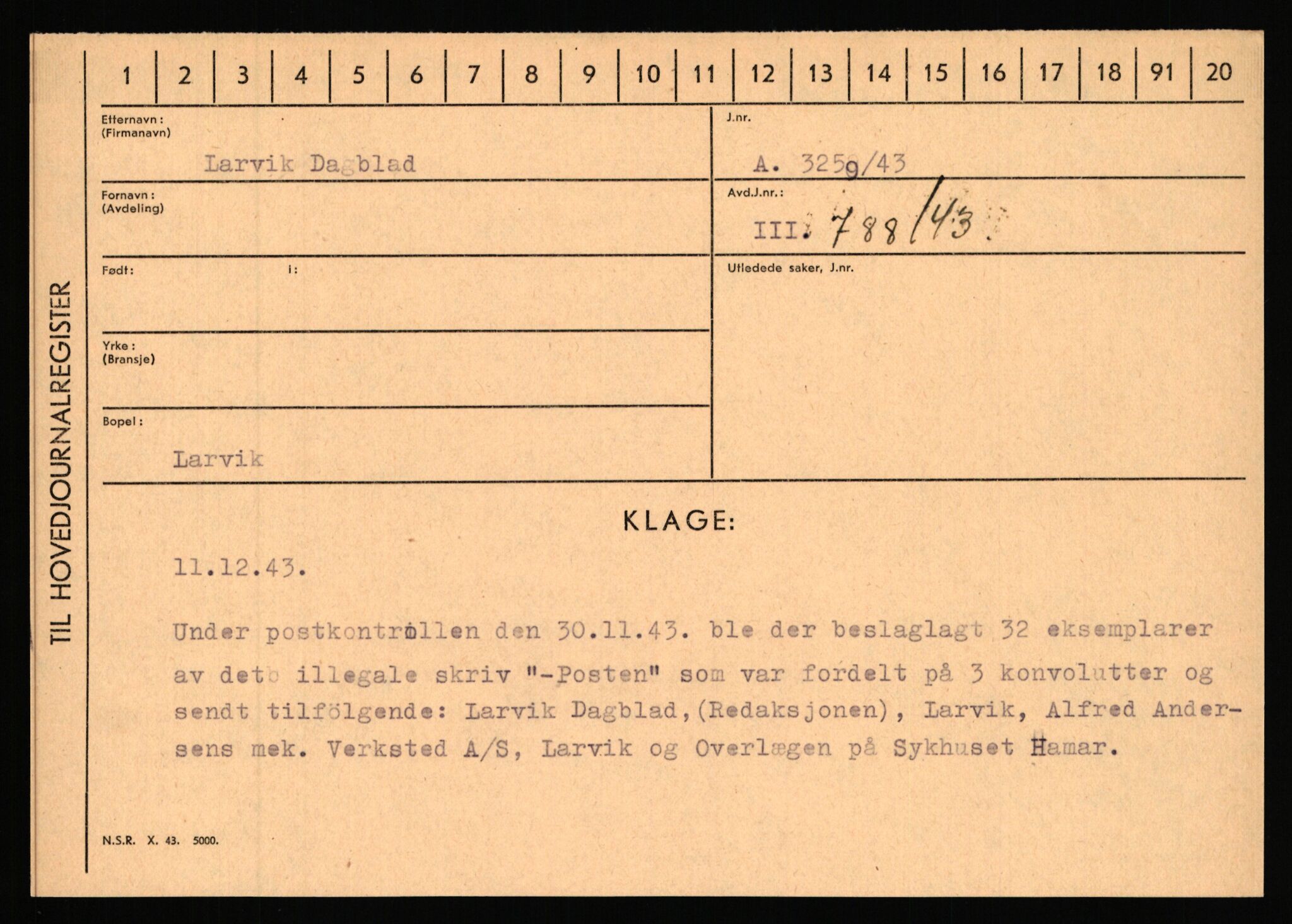 Statspolitiet - Hovedkontoret / Osloavdelingen, AV/RA-S-1329/C/Ca/L0009: Knutsen - Limstrand, 1943-1945, p. 3981