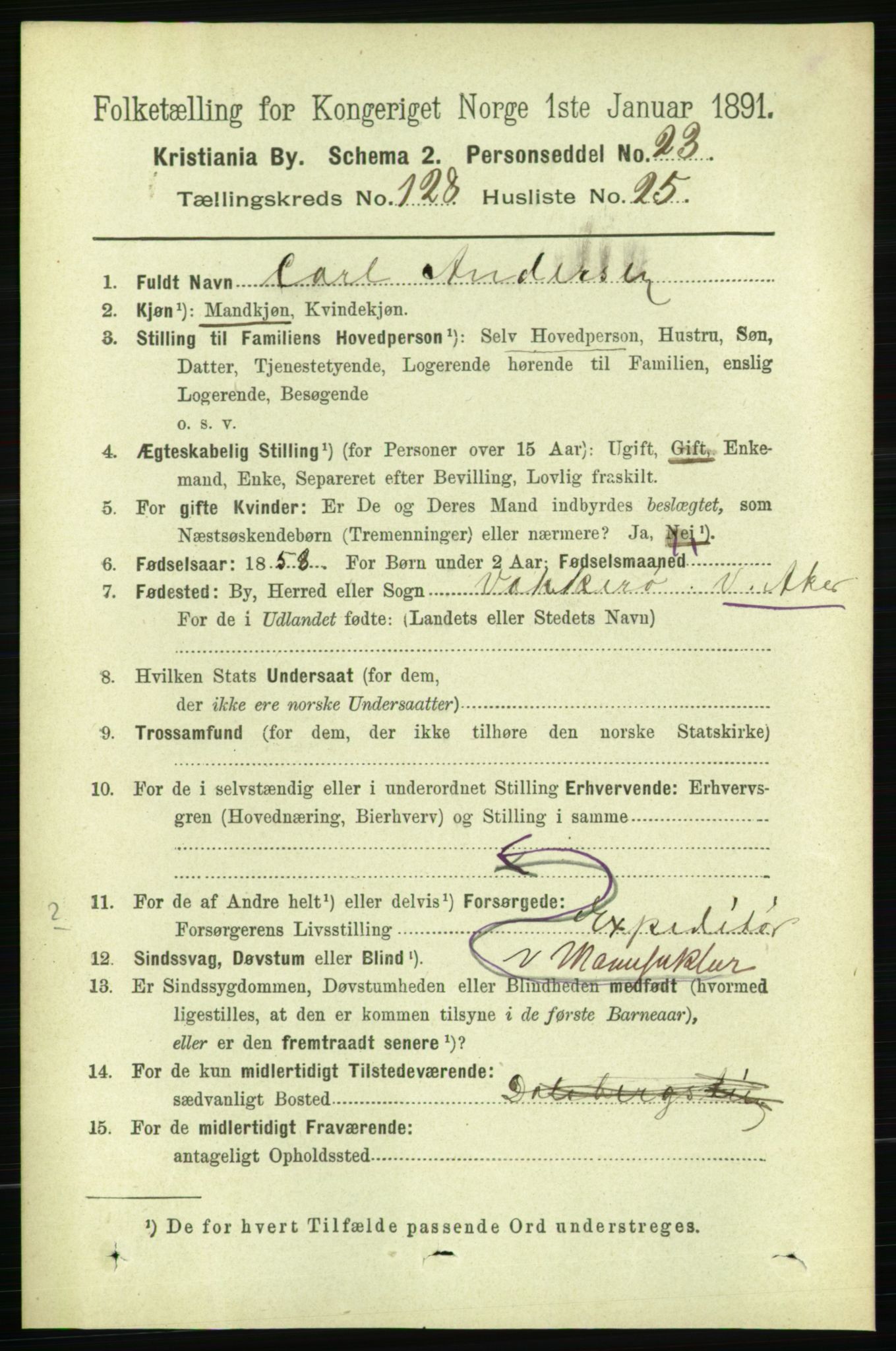 RA, 1891 census for 0301 Kristiania, 1891, p. 69073