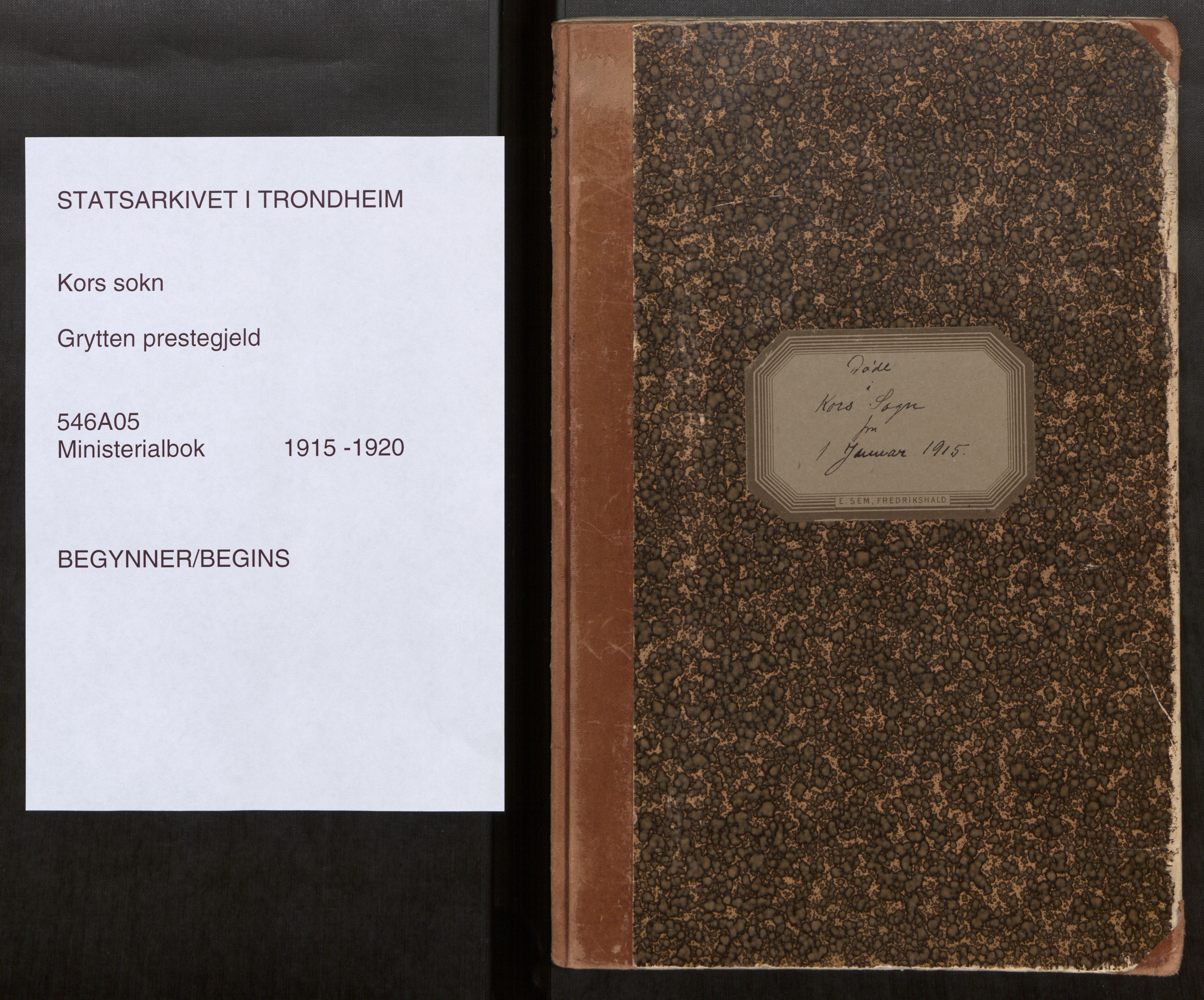 Ministerialprotokoller, klokkerbøker og fødselsregistre - Møre og Romsdal, SAT/A-1454/546/L0600: Parish register (official) no. 546A05, 1915-1920