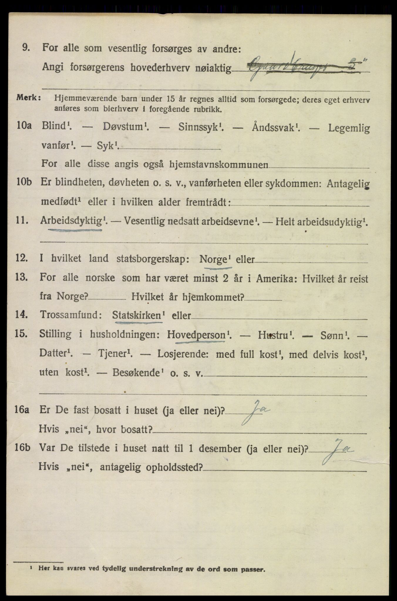 SAH, 1920 census for Tolga, 1920, p. 1380