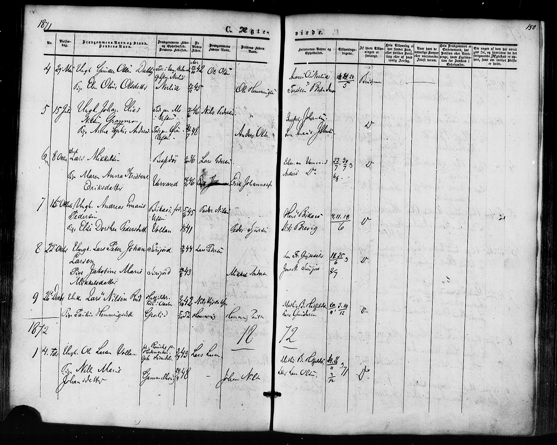 Ministerialprotokoller, klokkerbøker og fødselsregistre - Nordland, AV/SAT-A-1459/823/L0324: Parish register (official) no. 823A01, 1860-1878, p. 150