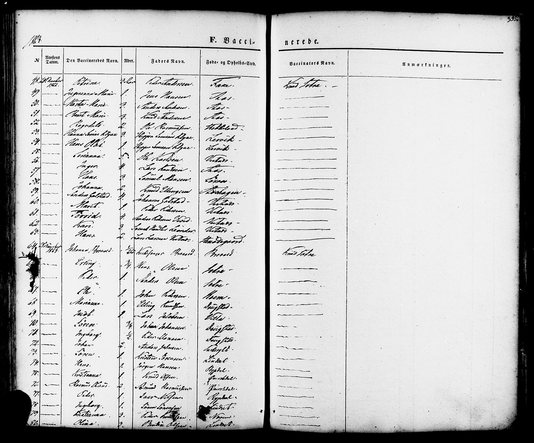 Ministerialprotokoller, klokkerbøker og fødselsregistre - Møre og Romsdal, AV/SAT-A-1454/539/L0529: Parish register (official) no. 539A02, 1848-1872, p. 395