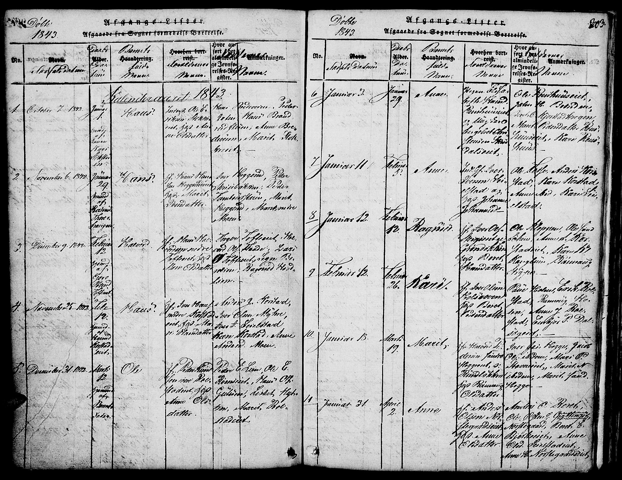 Fron prestekontor, AV/SAH-PREST-078/H/Ha/Hab/L0001: Parish register (copy) no. 1, 1816-1843, p. 303