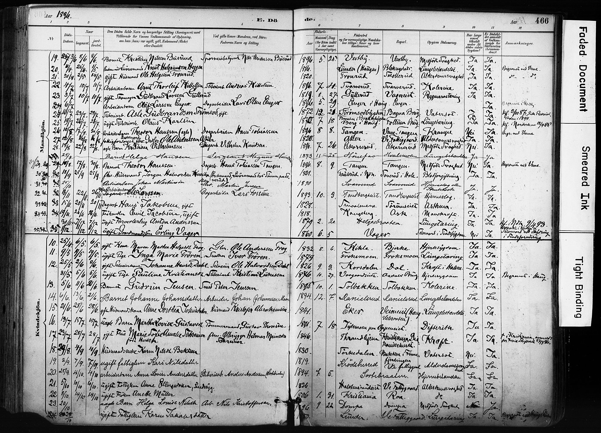 Norderhov kirkebøker, SAKO/A-237/F/Fa/L0016: Parish register (official) no. 16, 1885-1902, p. 466