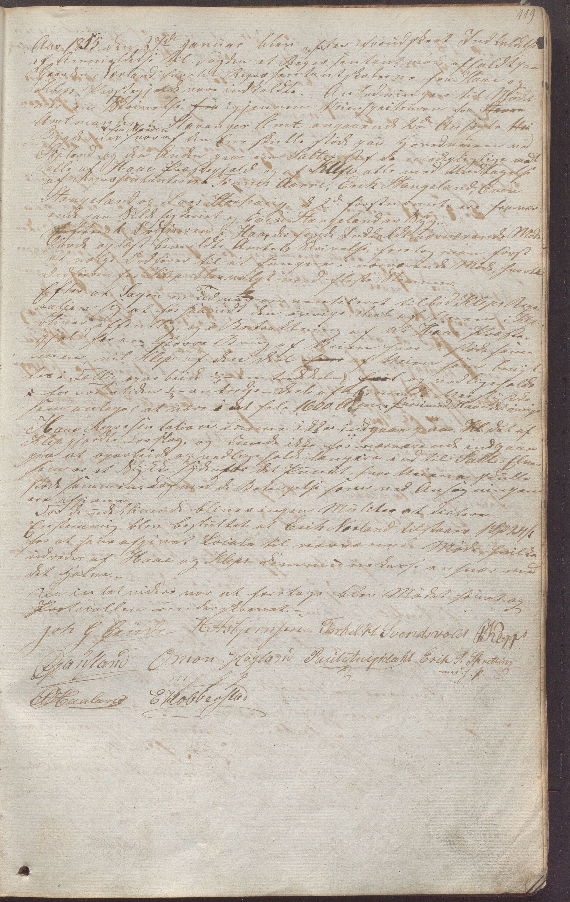 Haa kommune- Formannskapet, IKAR/K-100901/A/L0001: Møtebok, 1837-1865, p. 119a