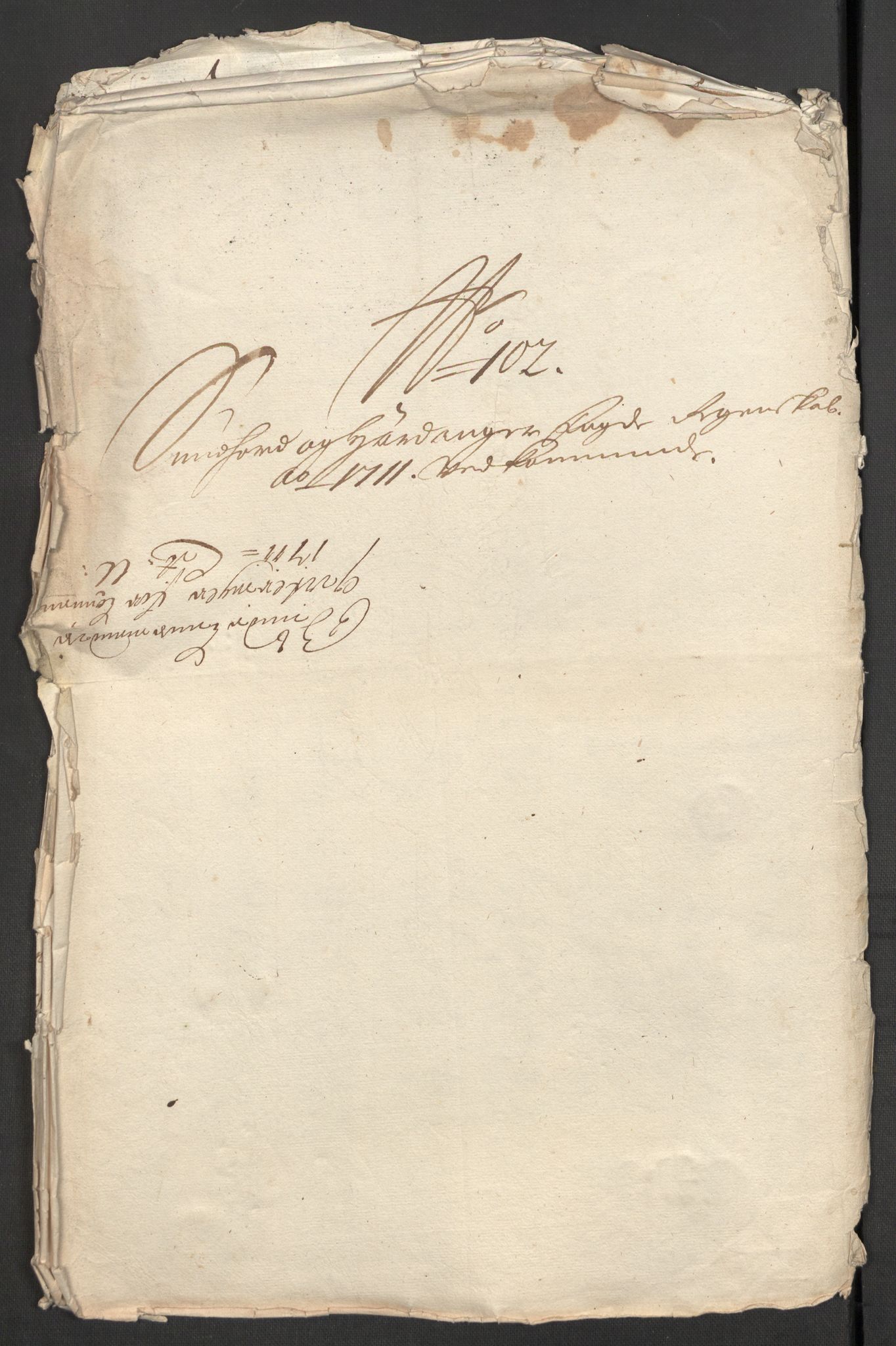 Rentekammeret inntil 1814, Reviderte regnskaper, Fogderegnskap, AV/RA-EA-4092/R48/L2987: Fogderegnskap Sunnhordland og Hardanger, 1711, p. 357