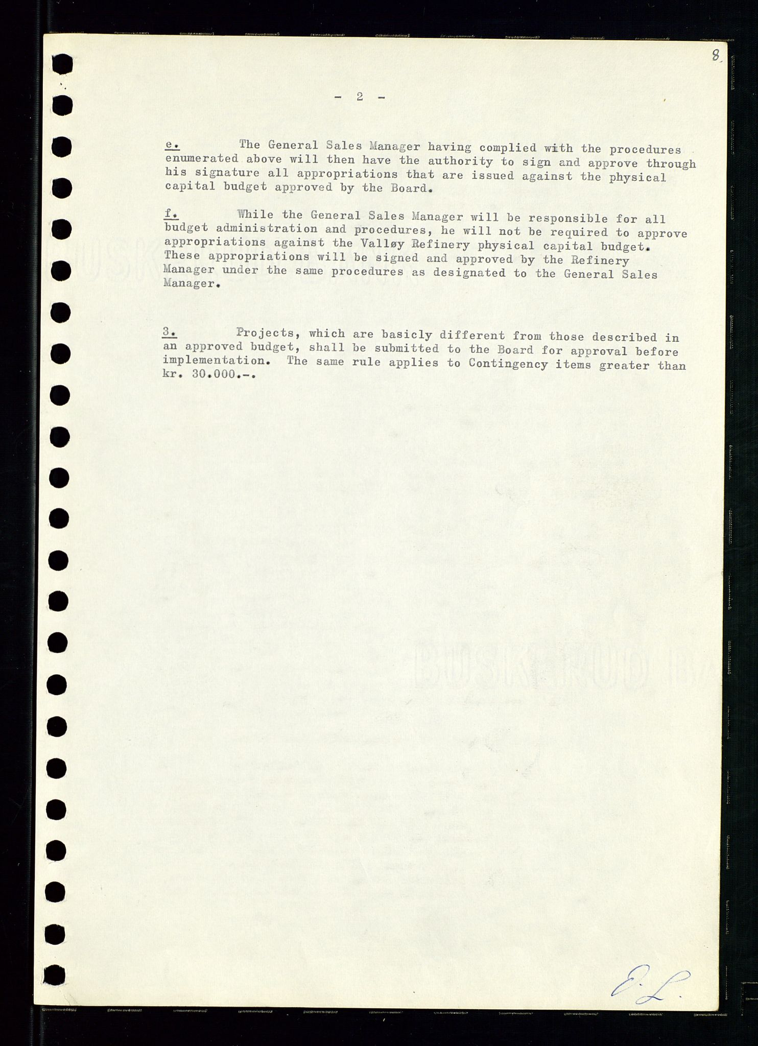 Pa 0982 - Esso Norge A/S, AV/SAST-A-100448/A/Aa/L0001/0001: Den administrerende direksjon Board minutes (styrereferater) / Den administrerende direksjon Board minutes (styrereferater), 1958-1959, p. 8