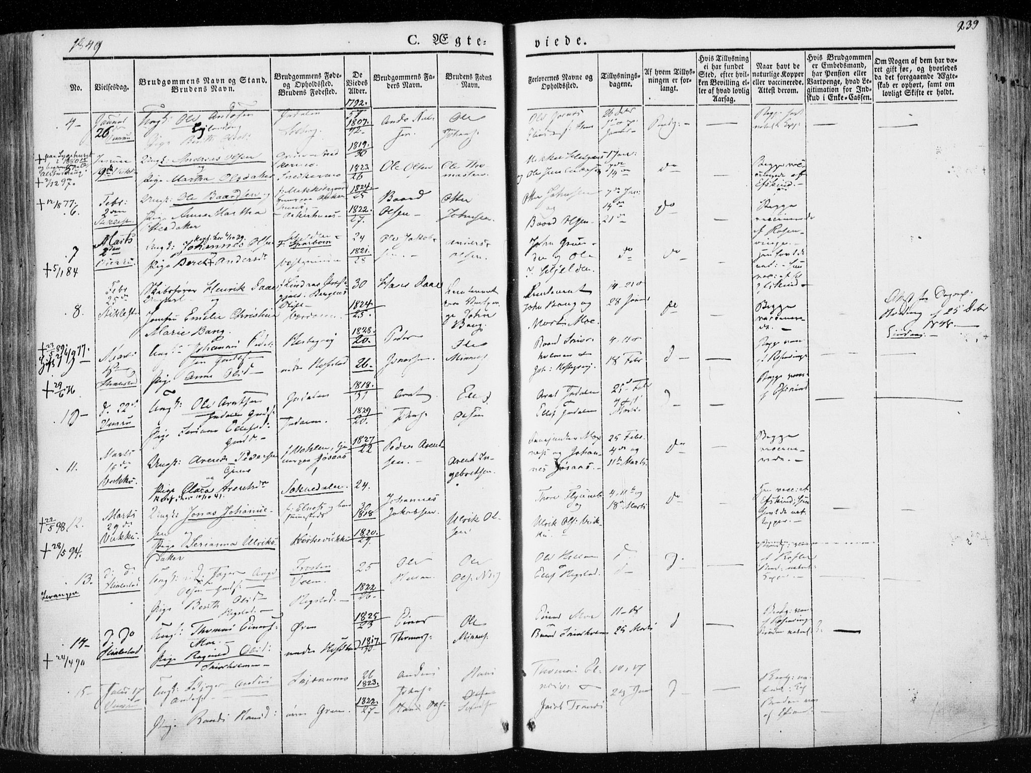 Ministerialprotokoller, klokkerbøker og fødselsregistre - Nord-Trøndelag, AV/SAT-A-1458/723/L0239: Parish register (official) no. 723A08, 1841-1851, p. 239