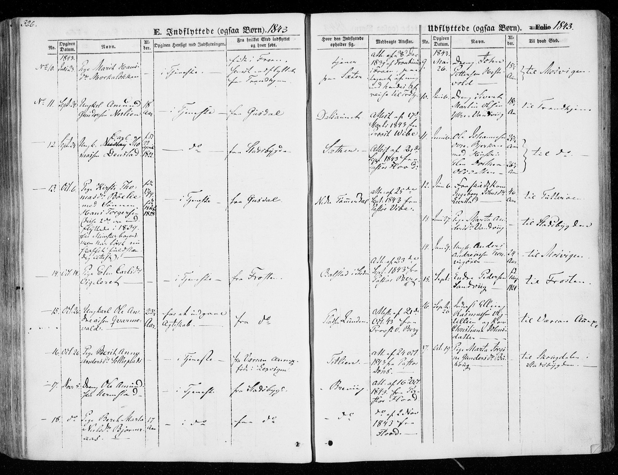 Ministerialprotokoller, klokkerbøker og fødselsregistre - Nord-Trøndelag, SAT/A-1458/701/L0007: Parish register (official) no. 701A07 /1, 1842-1854, p. 326