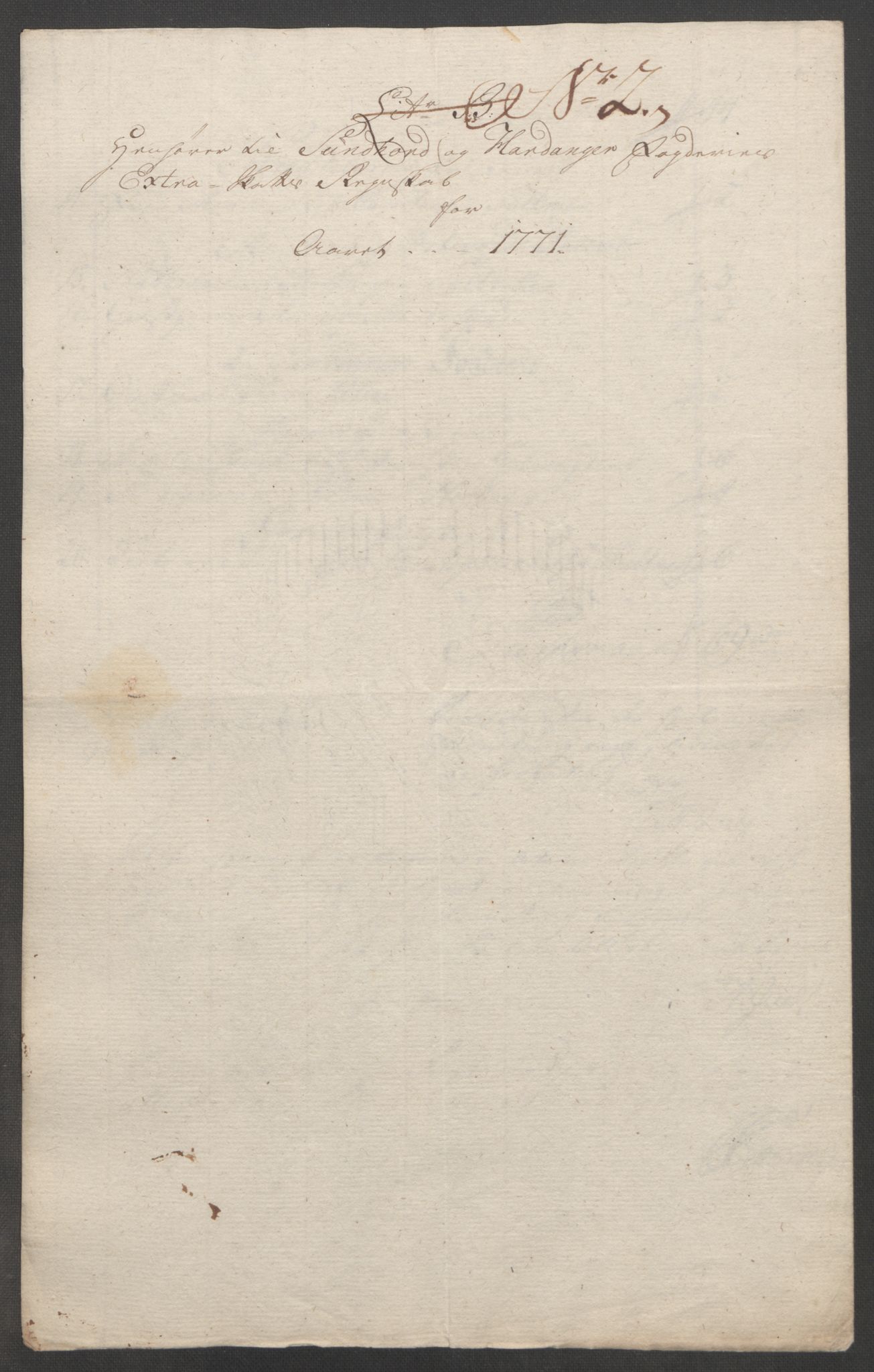 Rentekammeret inntil 1814, Reviderte regnskaper, Fogderegnskap, RA/EA-4092/R48/L3136: Ekstraskatten Sunnhordland og Hardanger, 1762-1772, p. 252