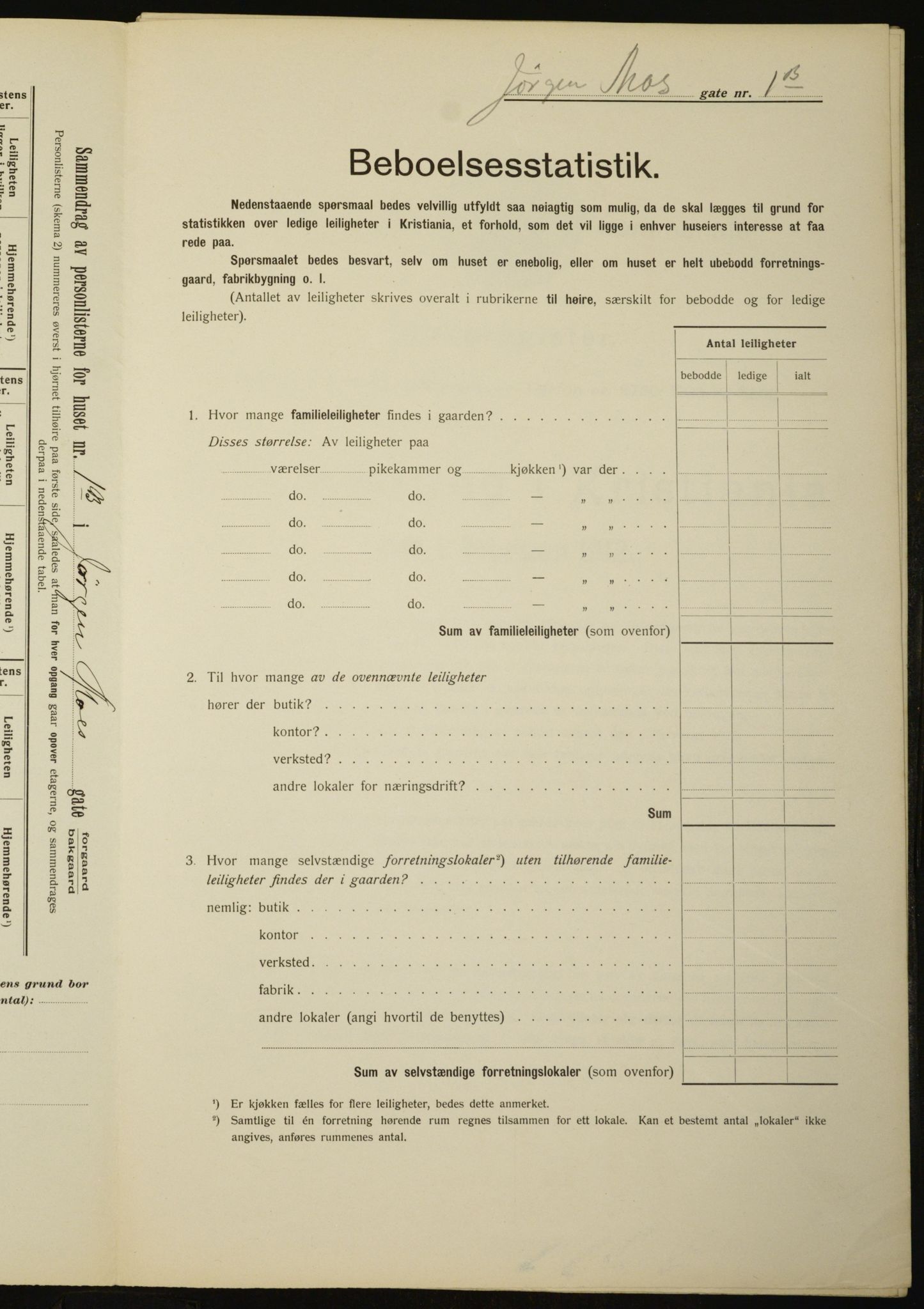 OBA, Municipal Census 1912 for Kristiania, 1912, p. 48020