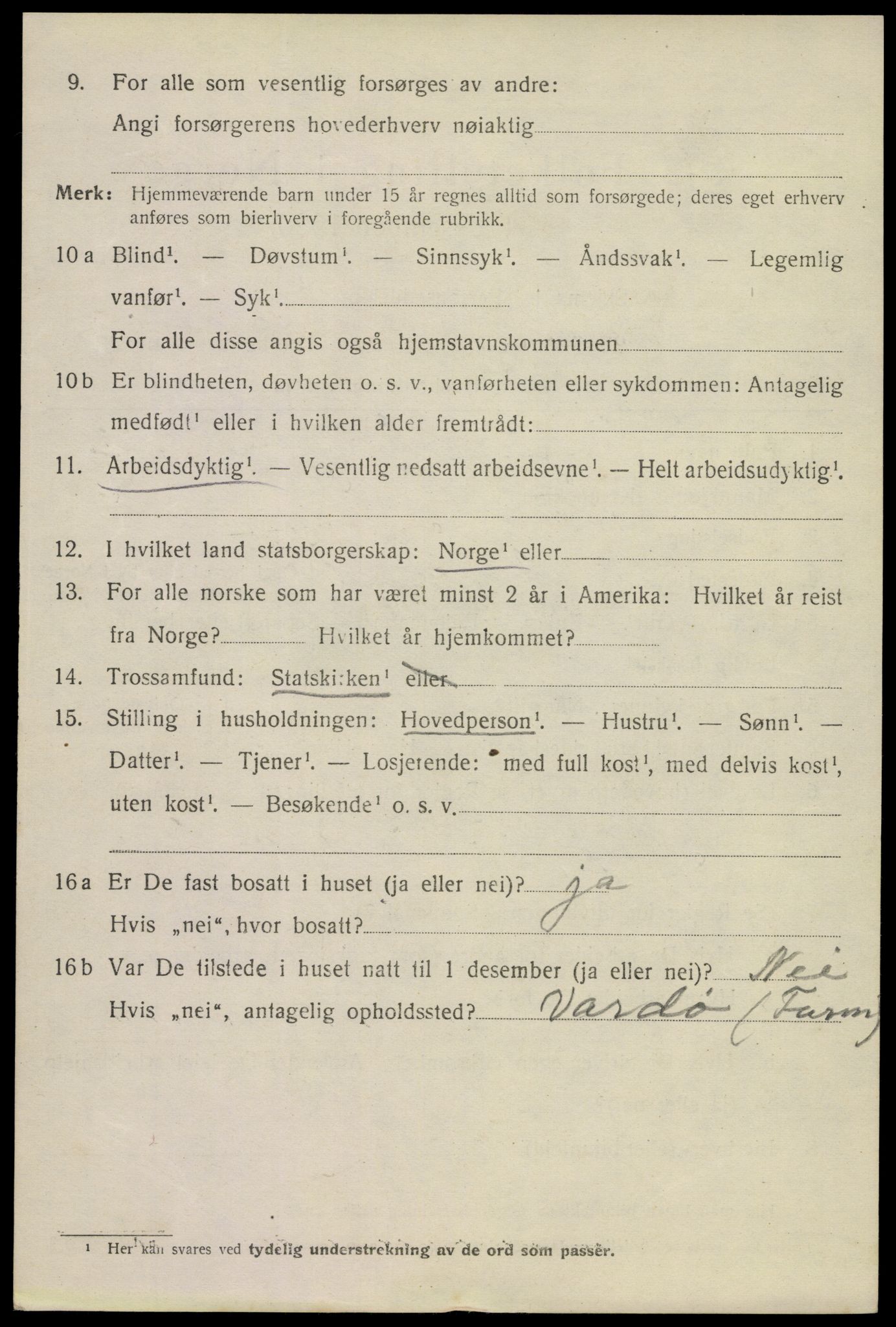 SAKO, 1920 census for Horten, 1920, p. 14886