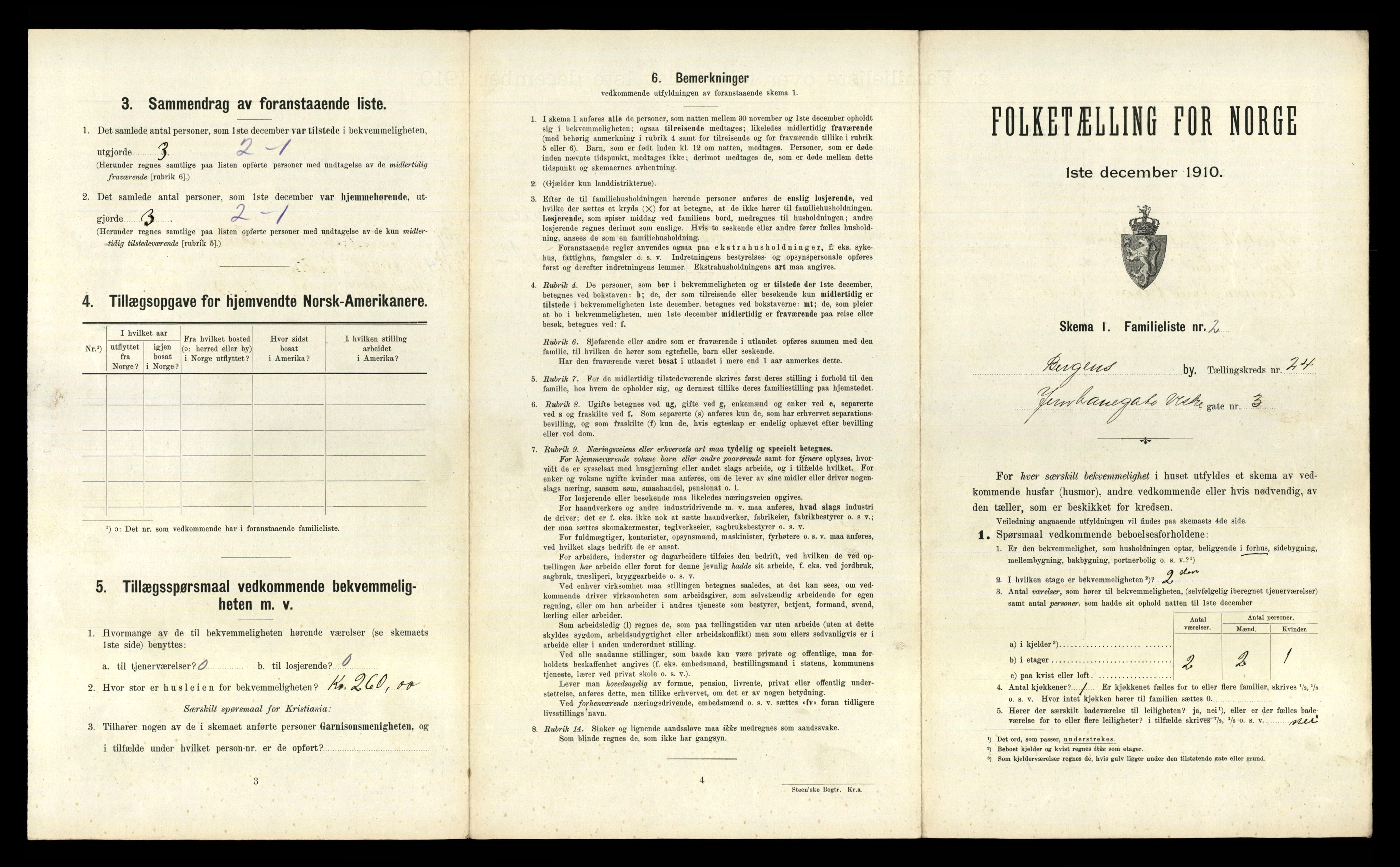 RA, 1910 census for Bergen, 1910, p. 7713