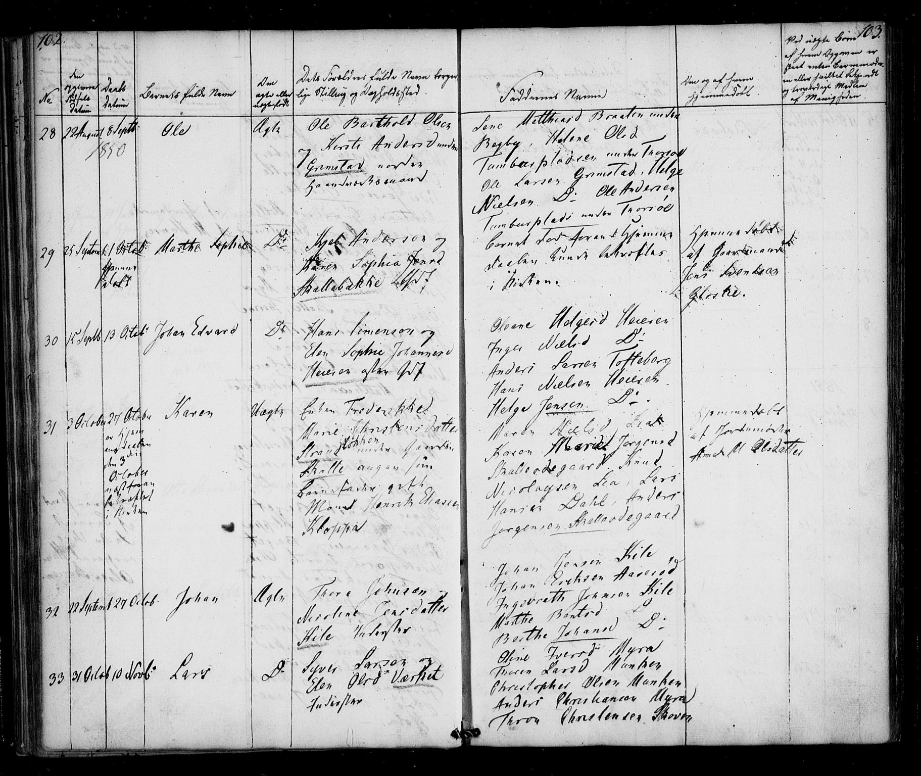 Borge prestekontor Kirkebøker, AV/SAO-A-10903/F/Fb/L0001: Parish register (official) no. II 1, 1836-1852, p. 102-103