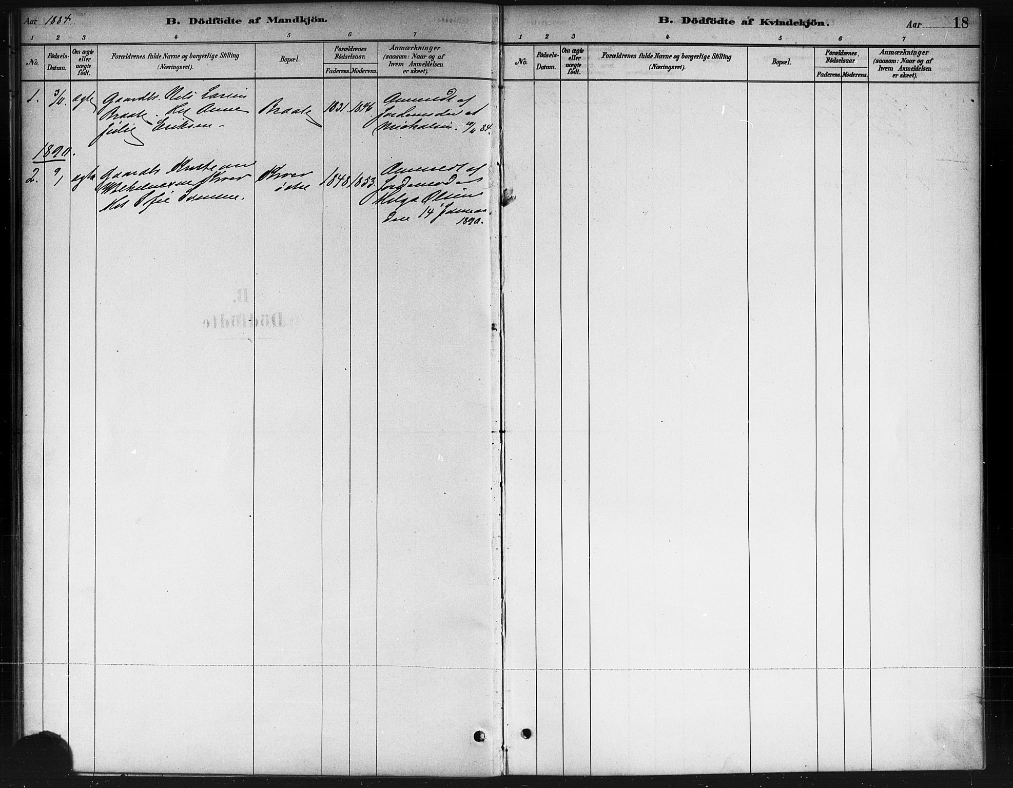 Ås prestekontor Kirkebøker, AV/SAO-A-10894/F/Fc/L0001: Parish register (official) no. III 1, 1881-1891, p. 18