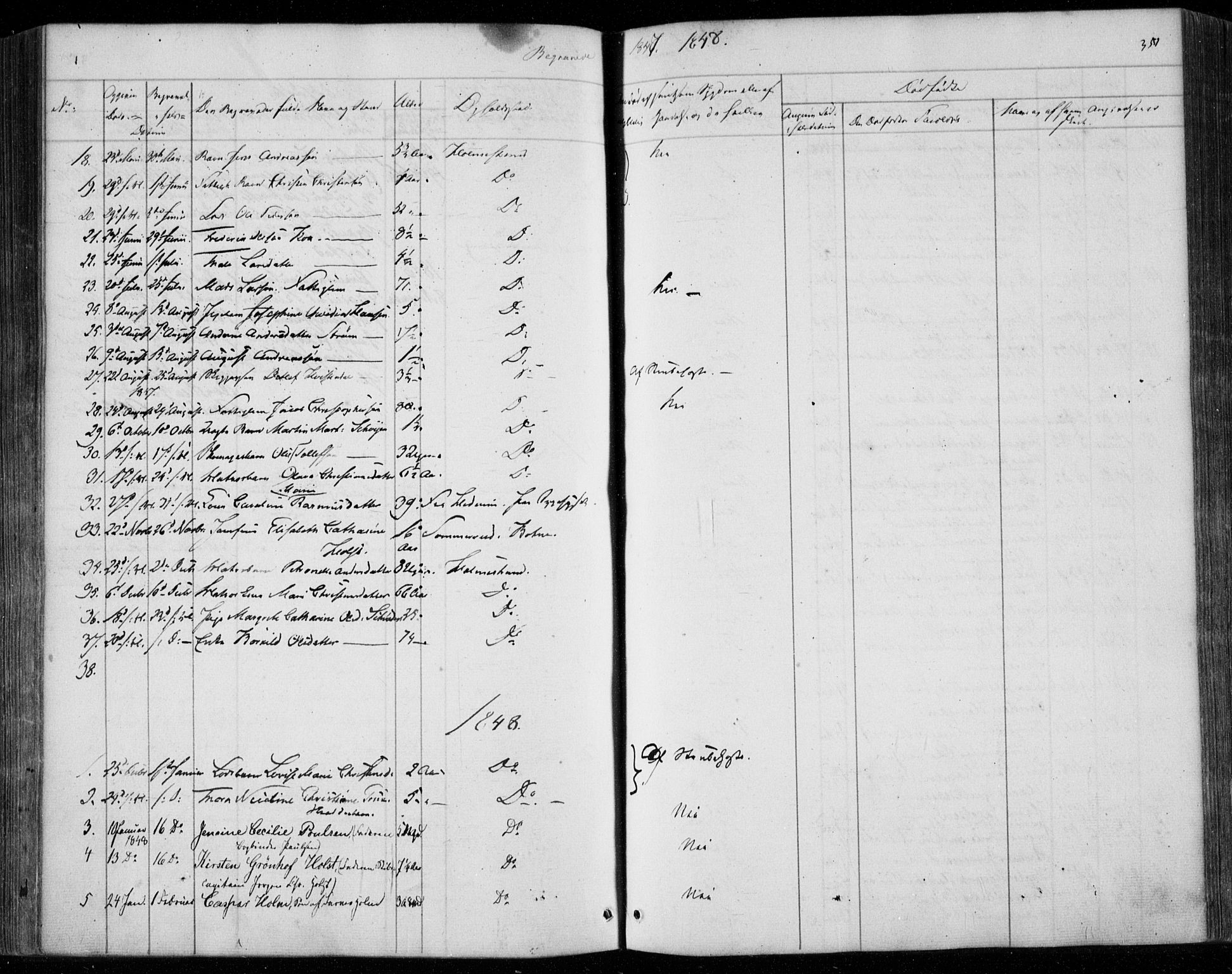 Holmestrand kirkebøker, AV/SAKO-A-346/F/Fa/L0002: Parish register (official) no. 2, 1840-1866, p. 351