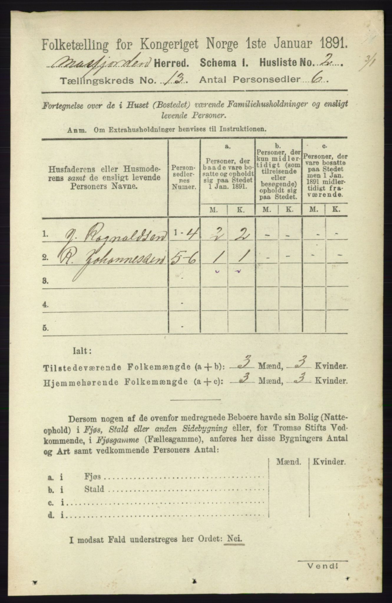 RA, 1891 census for 1266 Masfjorden, 1891, p. 2604