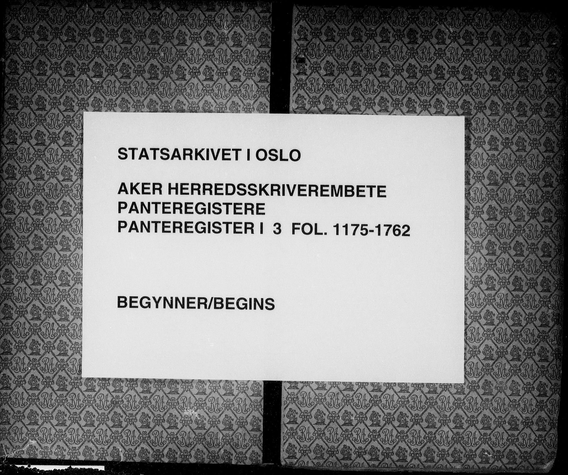 Aker herredsskriveri, SAO/A-10896/G/Ga/Gab/Gaba/L0003: Mortgage register no. I 3, 1892-1950