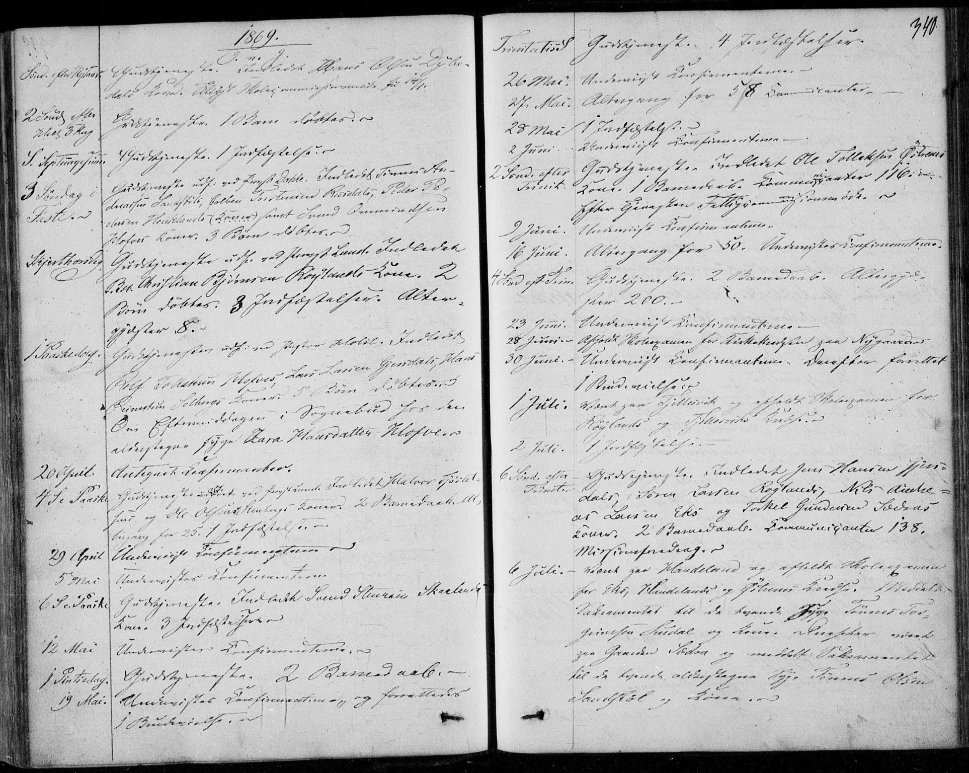 Lund sokneprestkontor, AV/SAST-A-101809/S06/L0009: Parish register (official) no. A 8, 1853-1877, p. 340