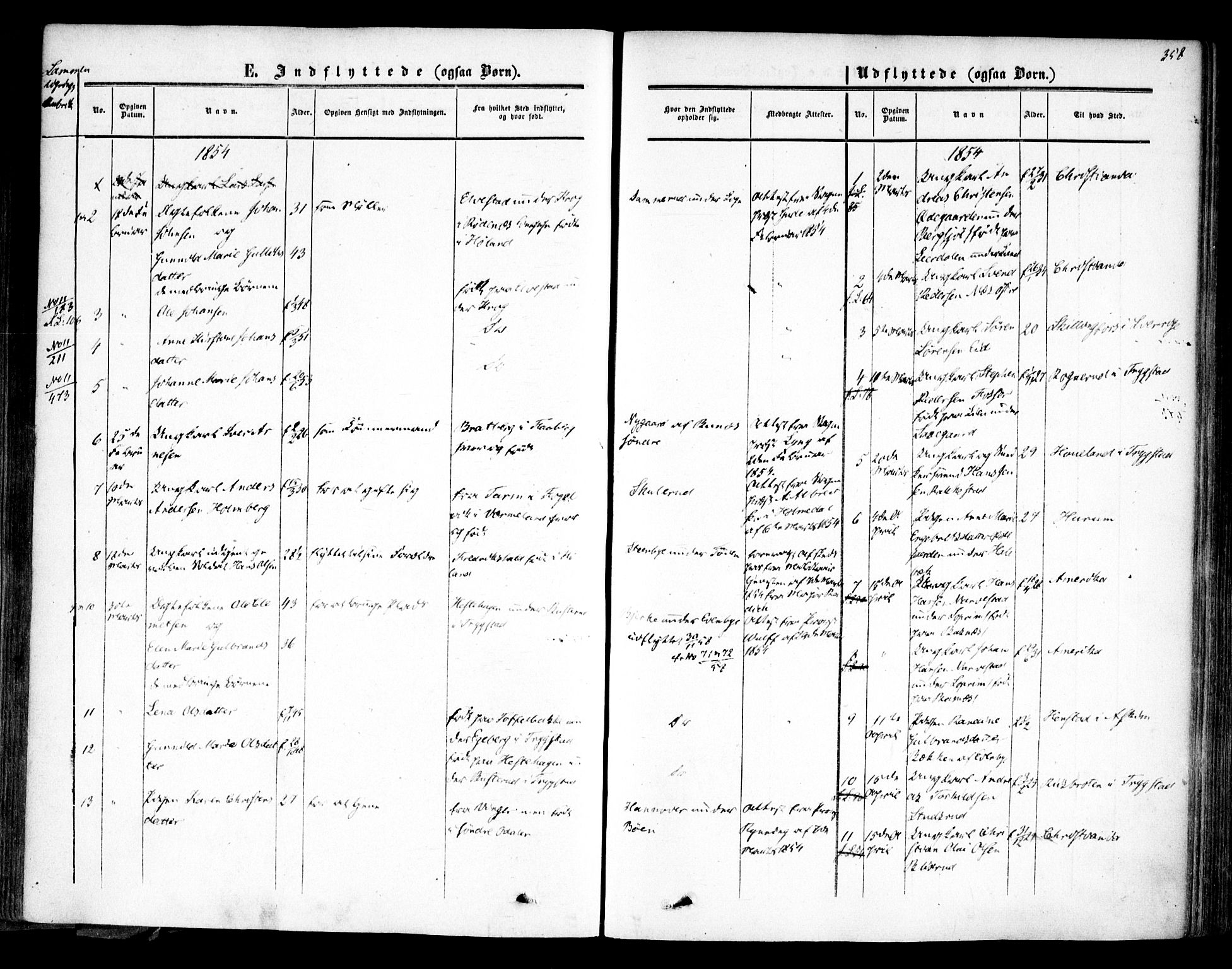 Høland prestekontor Kirkebøker, SAO/A-10346a/F/Fa/L0010: Parish register (official) no. I 10, 1854-1861, p. 358