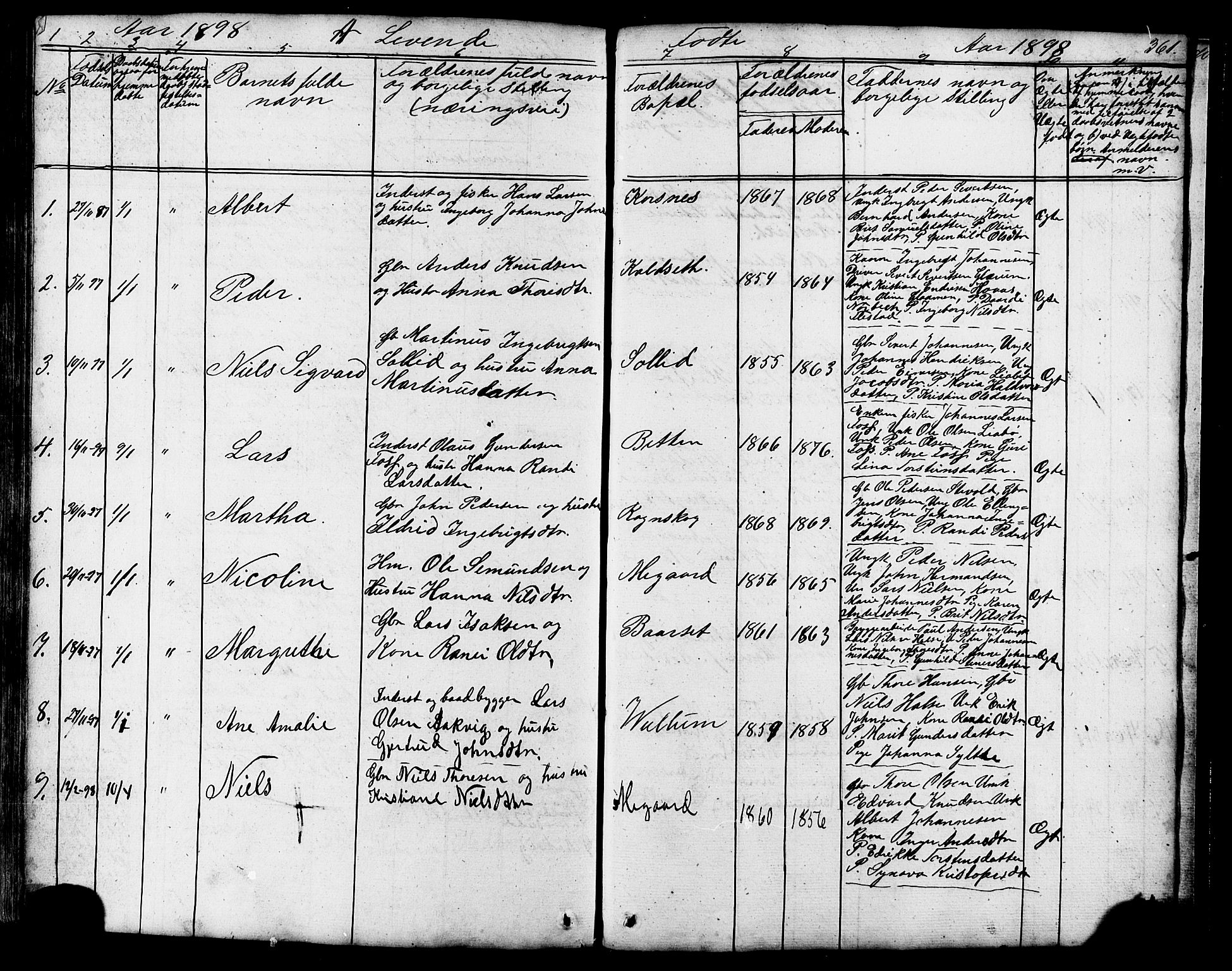 Ministerialprotokoller, klokkerbøker og fødselsregistre - Møre og Romsdal, AV/SAT-A-1454/576/L0890: Parish register (copy) no. 576C01, 1837-1908, p. 361