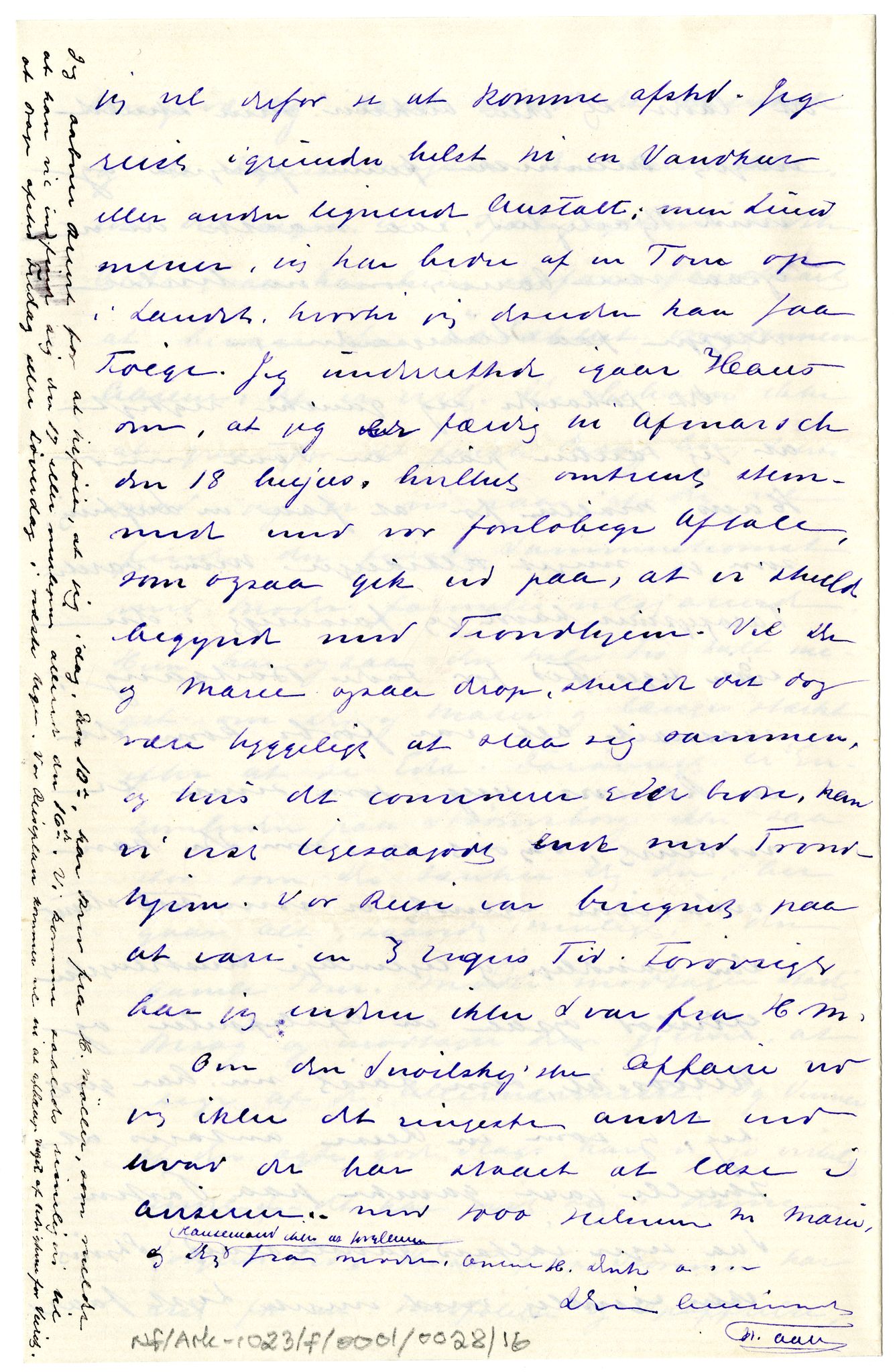 Diderik Maria Aalls brevsamling, NF/Ark-1023/F/L0001: D.M. Aalls brevsamling. A - B, 1738-1889, p. 354