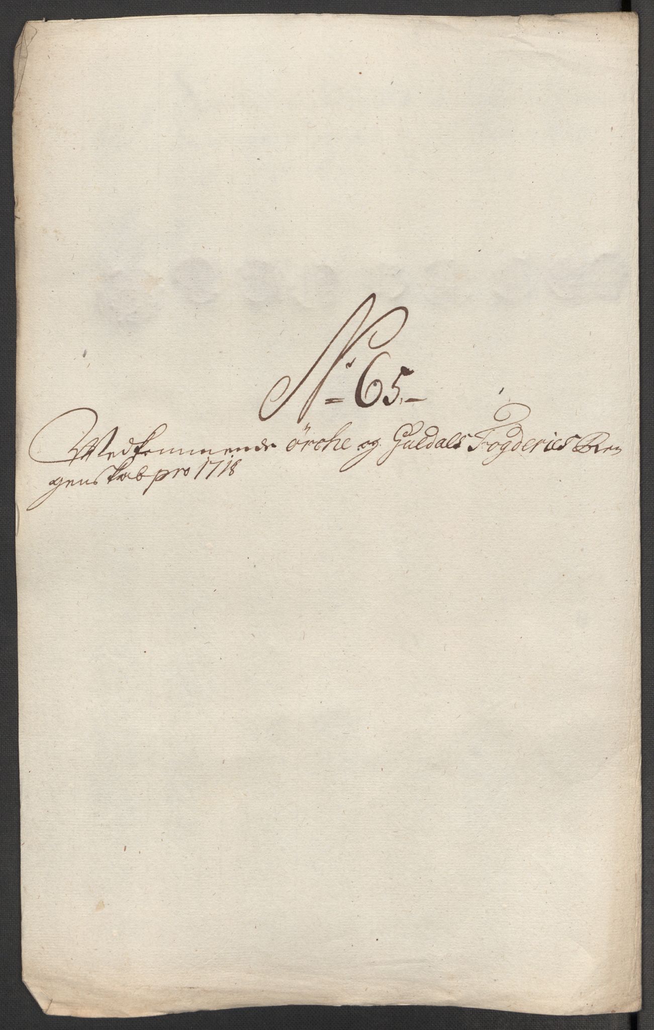 Rentekammeret inntil 1814, Reviderte regnskaper, Fogderegnskap, RA/EA-4092/R60/L3972: Fogderegnskap Orkdal og Gauldal, 1718, p. 138