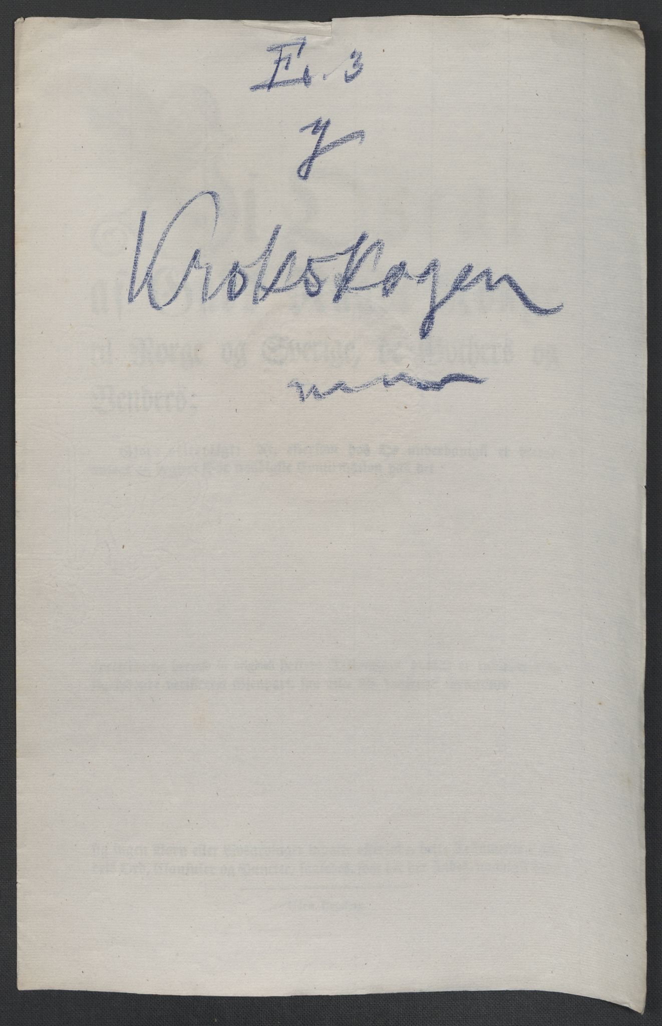 Christie, Wilhelm Frimann Koren, RA/PA-0014/F/L0005: Christies dokumenter fra Stortinget, 1815-1816, p. 615