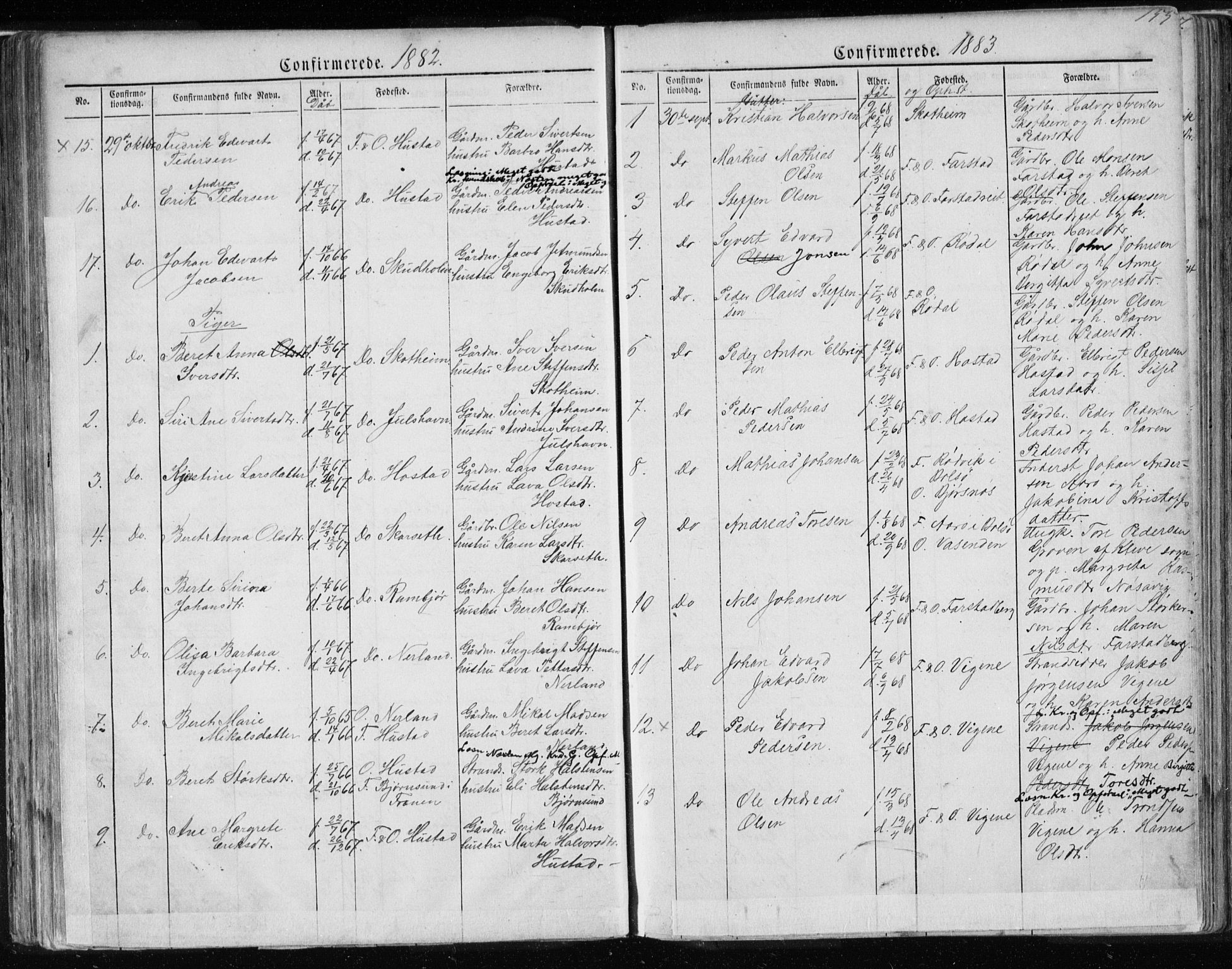 Ministerialprotokoller, klokkerbøker og fødselsregistre - Møre og Romsdal, AV/SAT-A-1454/567/L0782: Parish register (copy) no. 567C02, 1867-1886, p. 155