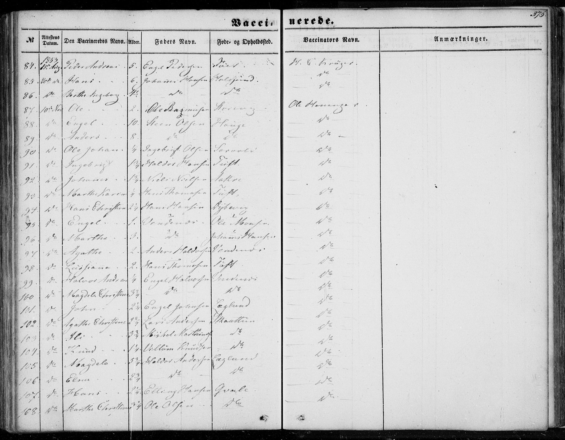 Os sokneprestembete, AV/SAB-A-99929: Parish register (official) no. A 16, 1851-1859, p. 376