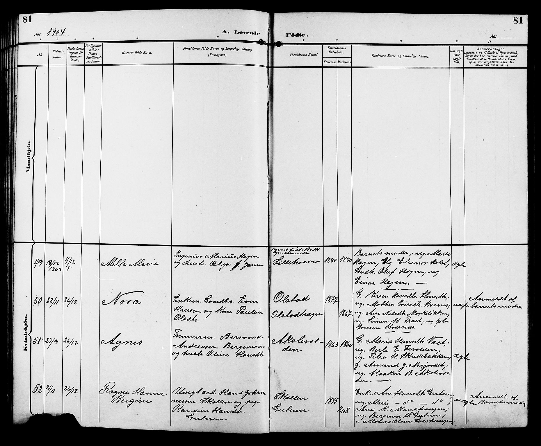 Sør-Fron prestekontor, SAH/PREST-010/H/Ha/Hab/L0004: Parish register (copy) no. 4, 1896-1911, p. 81