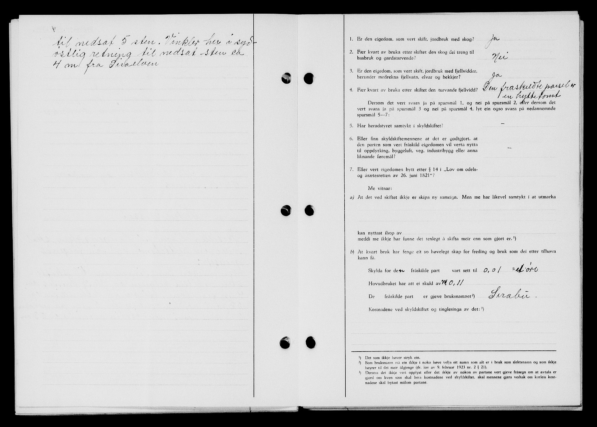 Flekkefjord sorenskriveri, SAK/1221-0001/G/Gb/Gba/L0059: Mortgage book no. A-7, 1944-1945, Diary no: : 274/1945