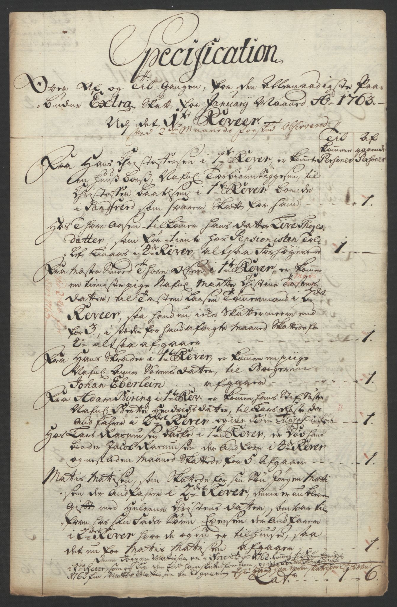 Rentekammeret inntil 1814, Reviderte regnskaper, Bergverksregnskaper, AV/RA-EA-3222/R/Rc/Rca/L0843: Ekstraskatt, 1762-1765, p. 231