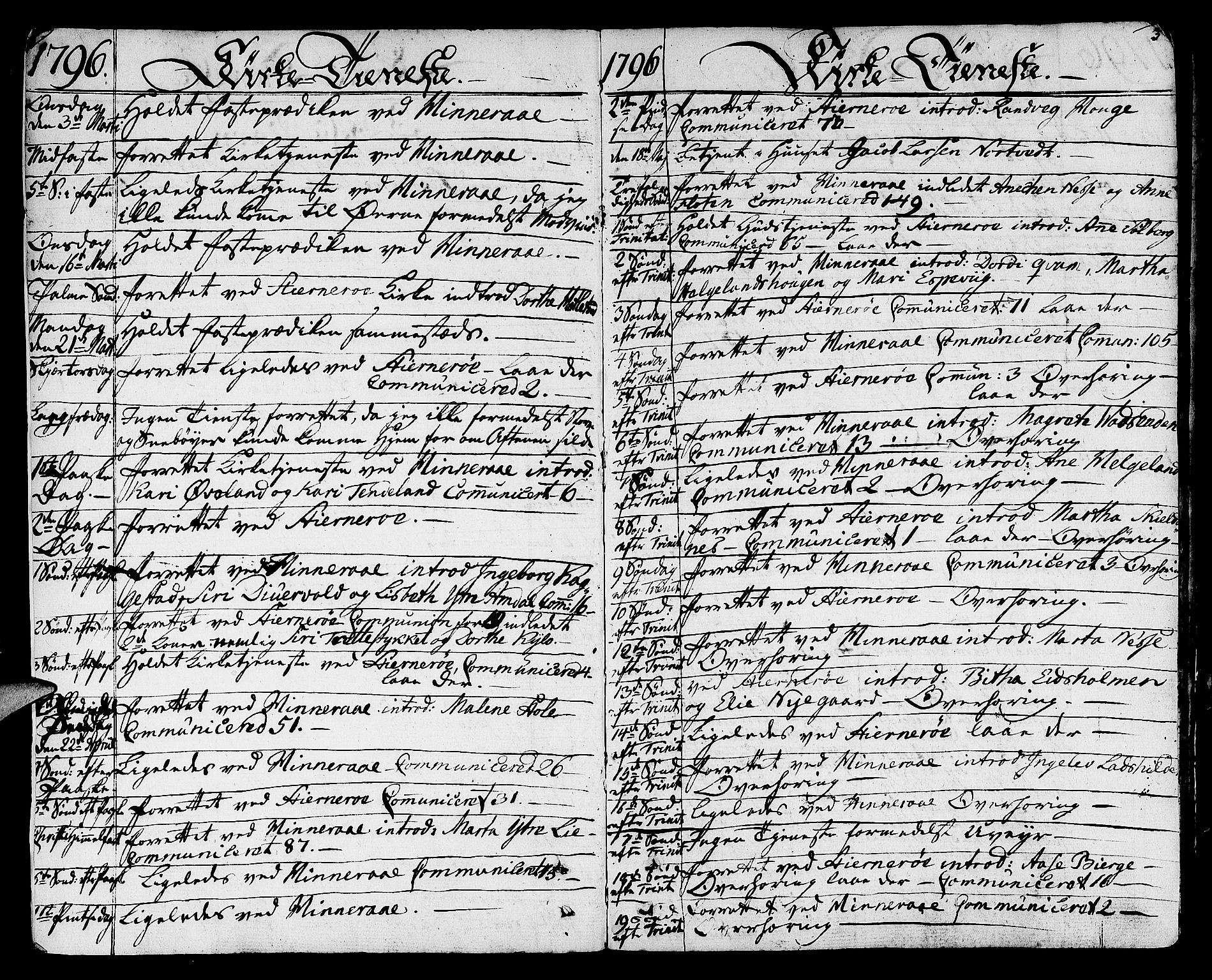 Nedstrand sokneprestkontor, SAST/A-101841/01/IV: Parish register (official) no. A 5, 1795-1816, p. 3