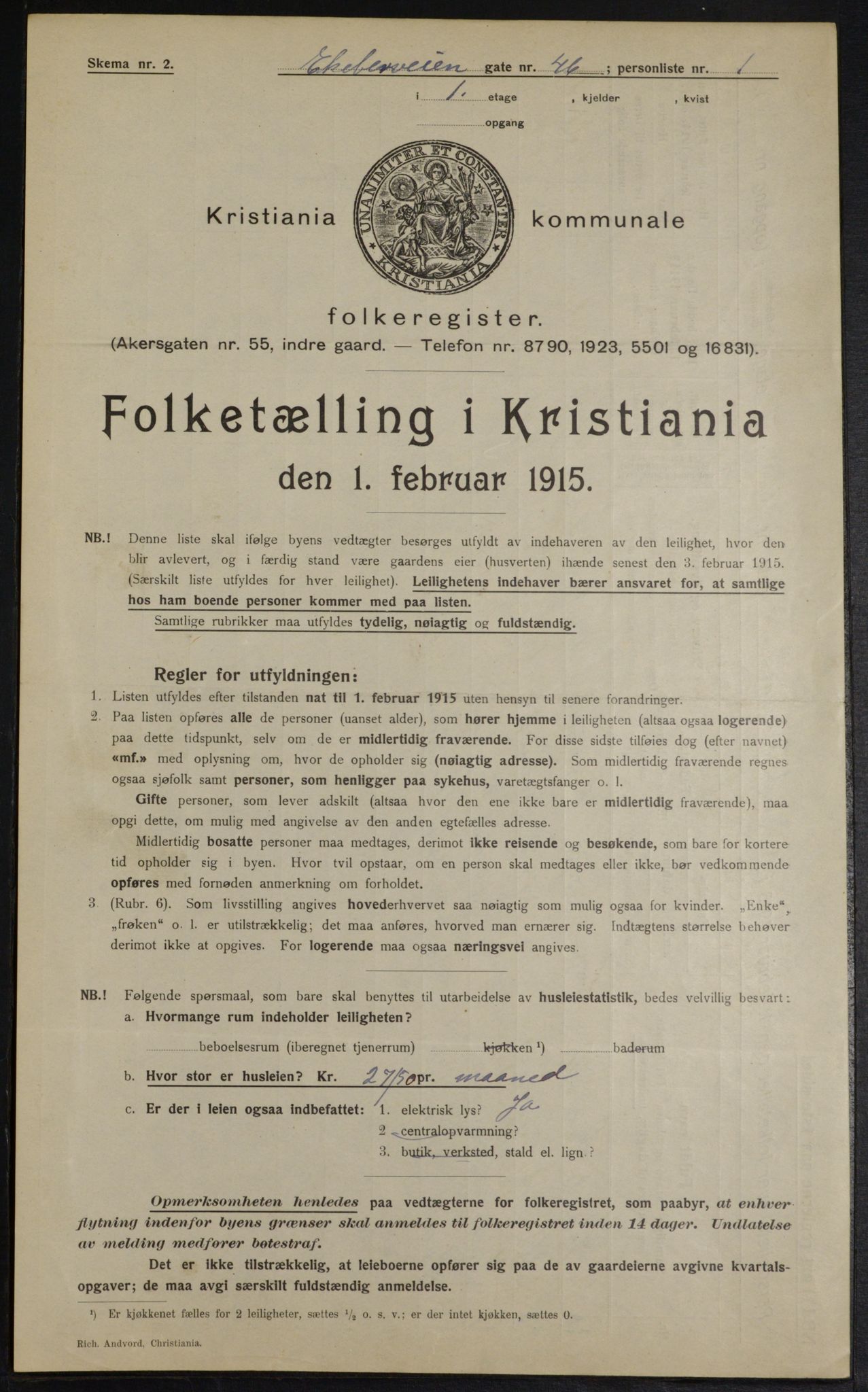 OBA, Municipal Census 1915 for Kristiania, 1915, p. 19984