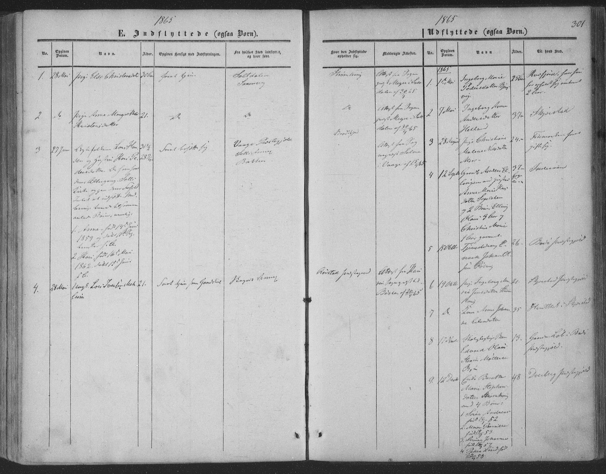 Ministerialprotokoller, klokkerbøker og fødselsregistre - Nordland, AV/SAT-A-1459/853/L0770: Parish register (official) no. 853A09, 1857-1870, p. 301