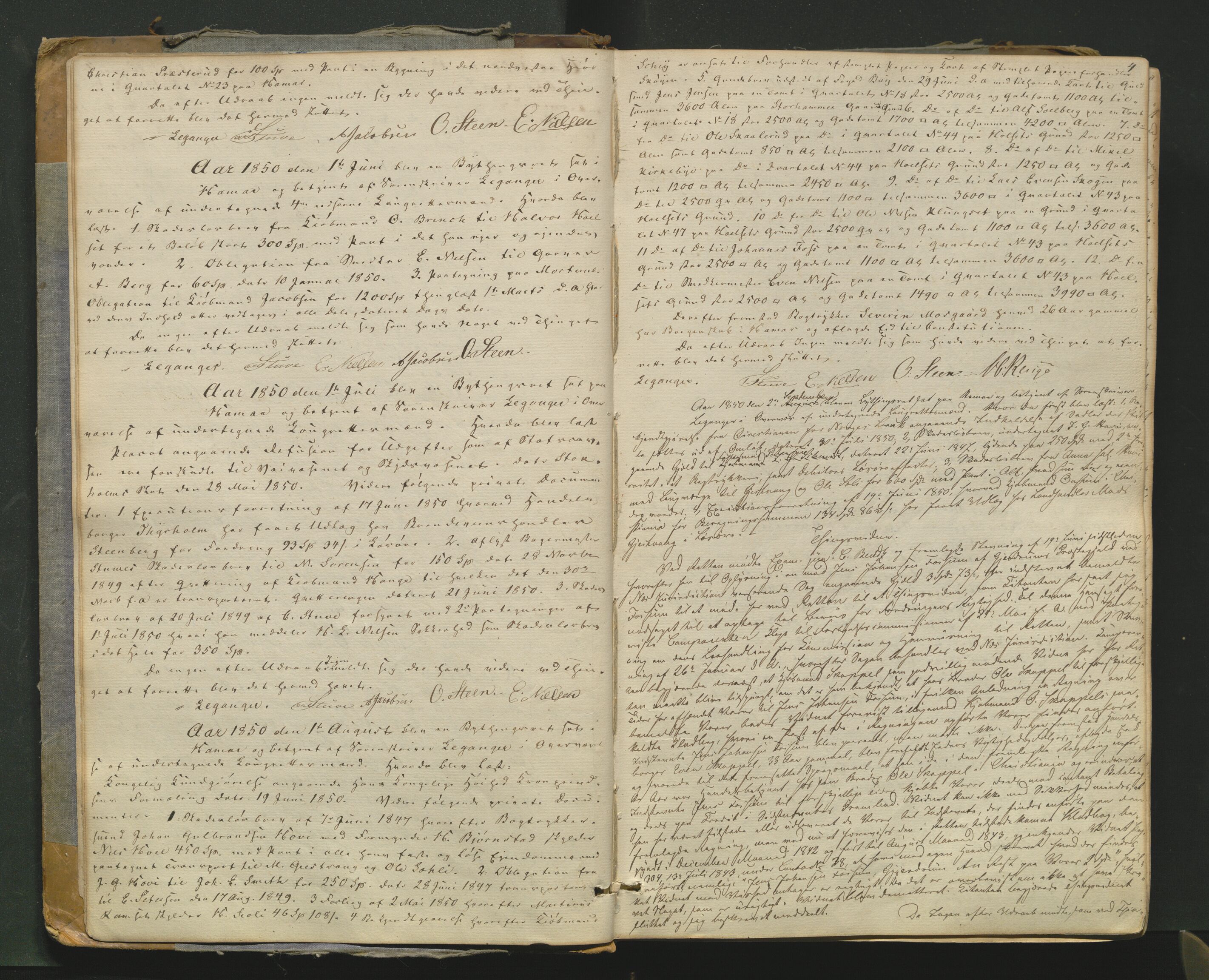 Hamar byfogd og byskriver, AV/SAH-TING-046/G/Gb/L0001: Bytingsprotokoll, 1849-1870, p. 3b-4a