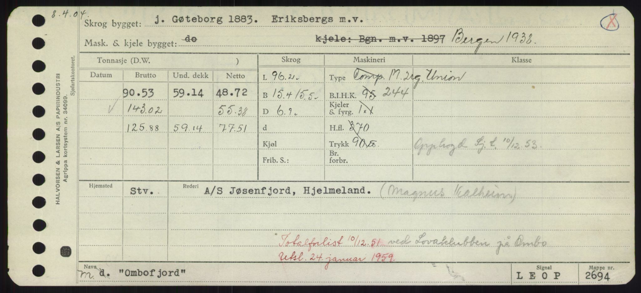 Sjøfartsdirektoratet med forløpere, Skipsmålingen, AV/RA-S-1627/H/Hd/L0028: Fartøy, O, p. 247